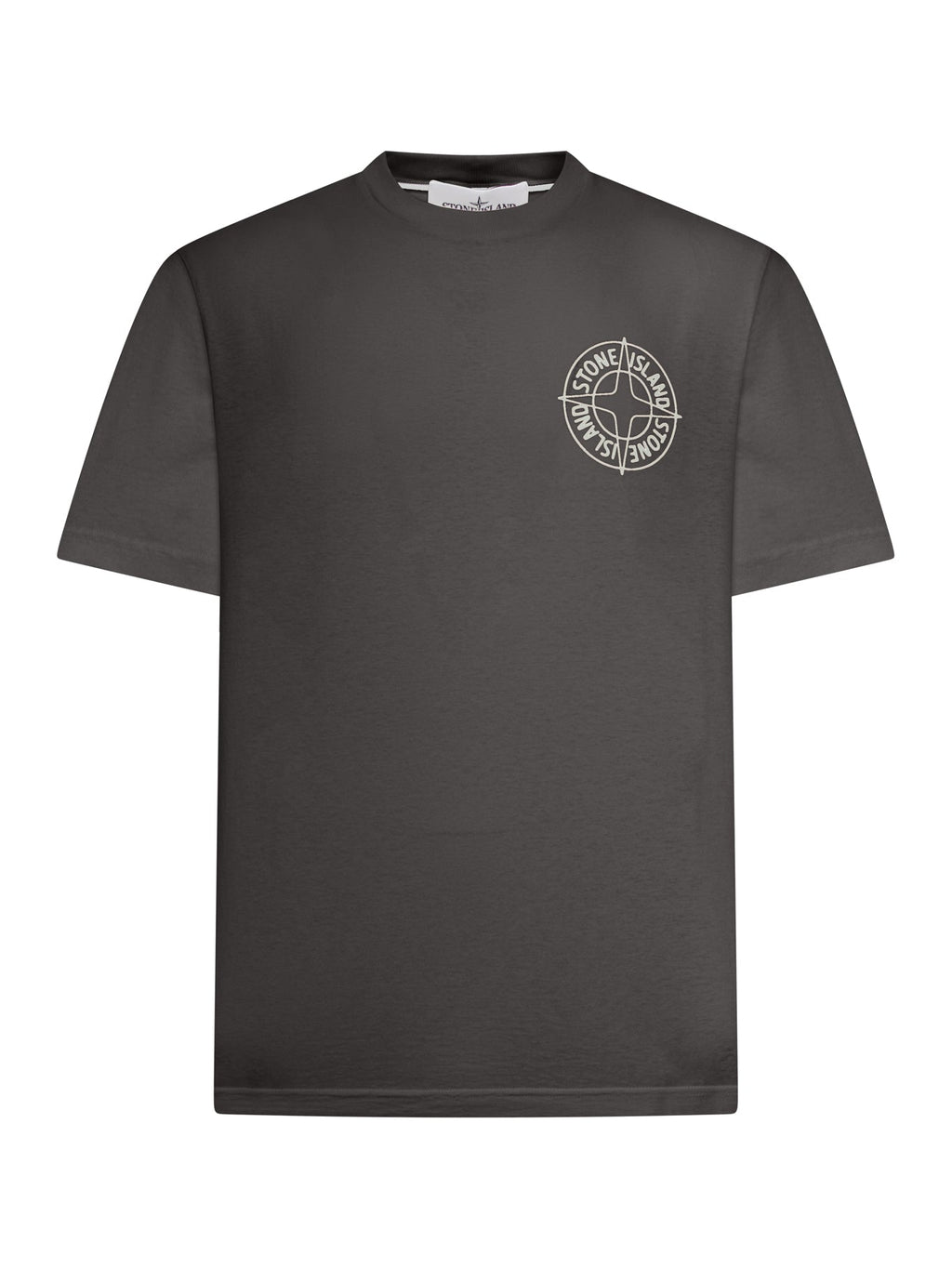 Crew Neck Cotton T-Shirt With Print Stone island оригінал – Купити в Україні – боковий вид