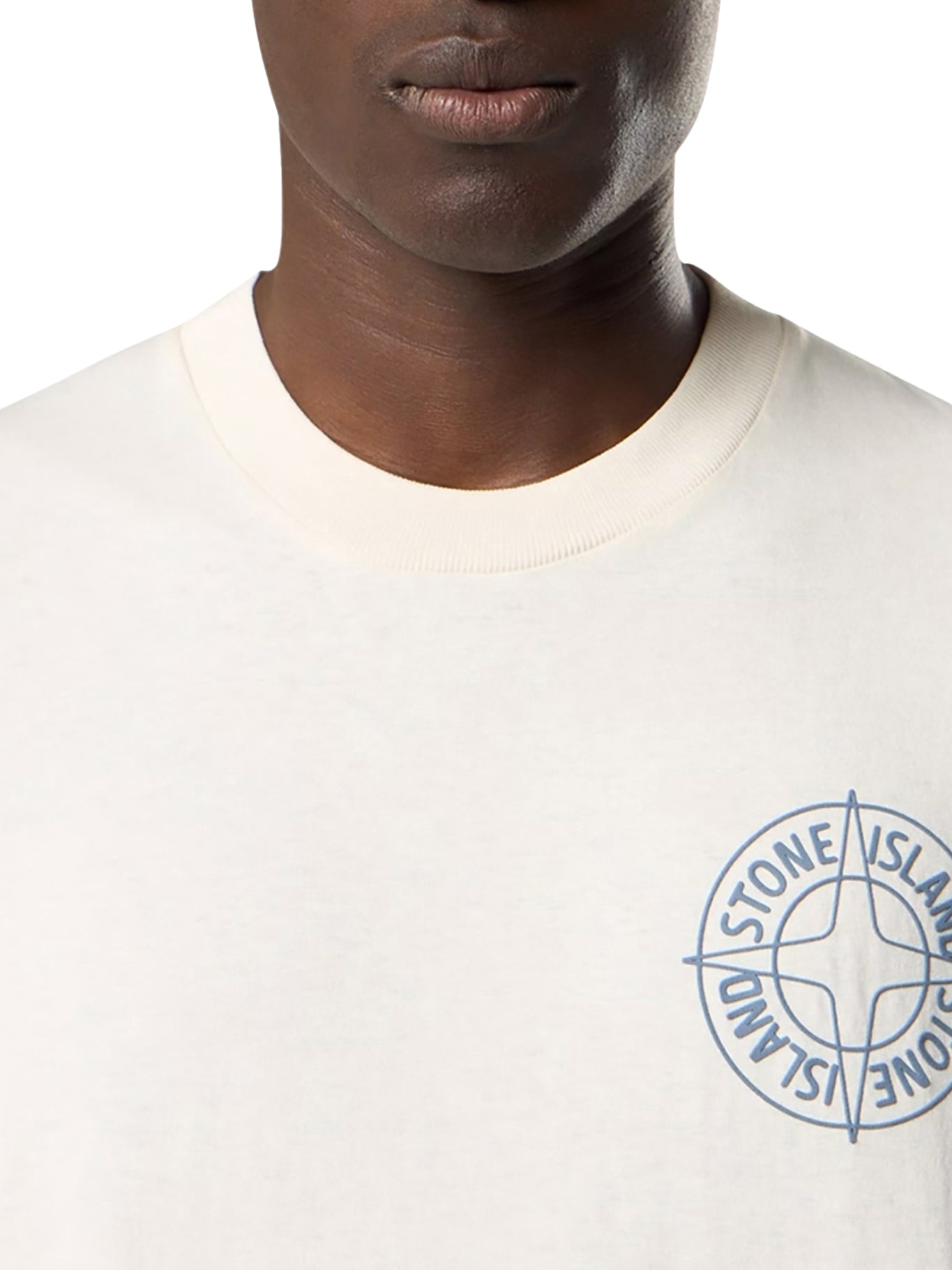 Crew Neck Cotton T-Shirt With Print Stone island оригінал – Купити в Україні – збільшений вид
