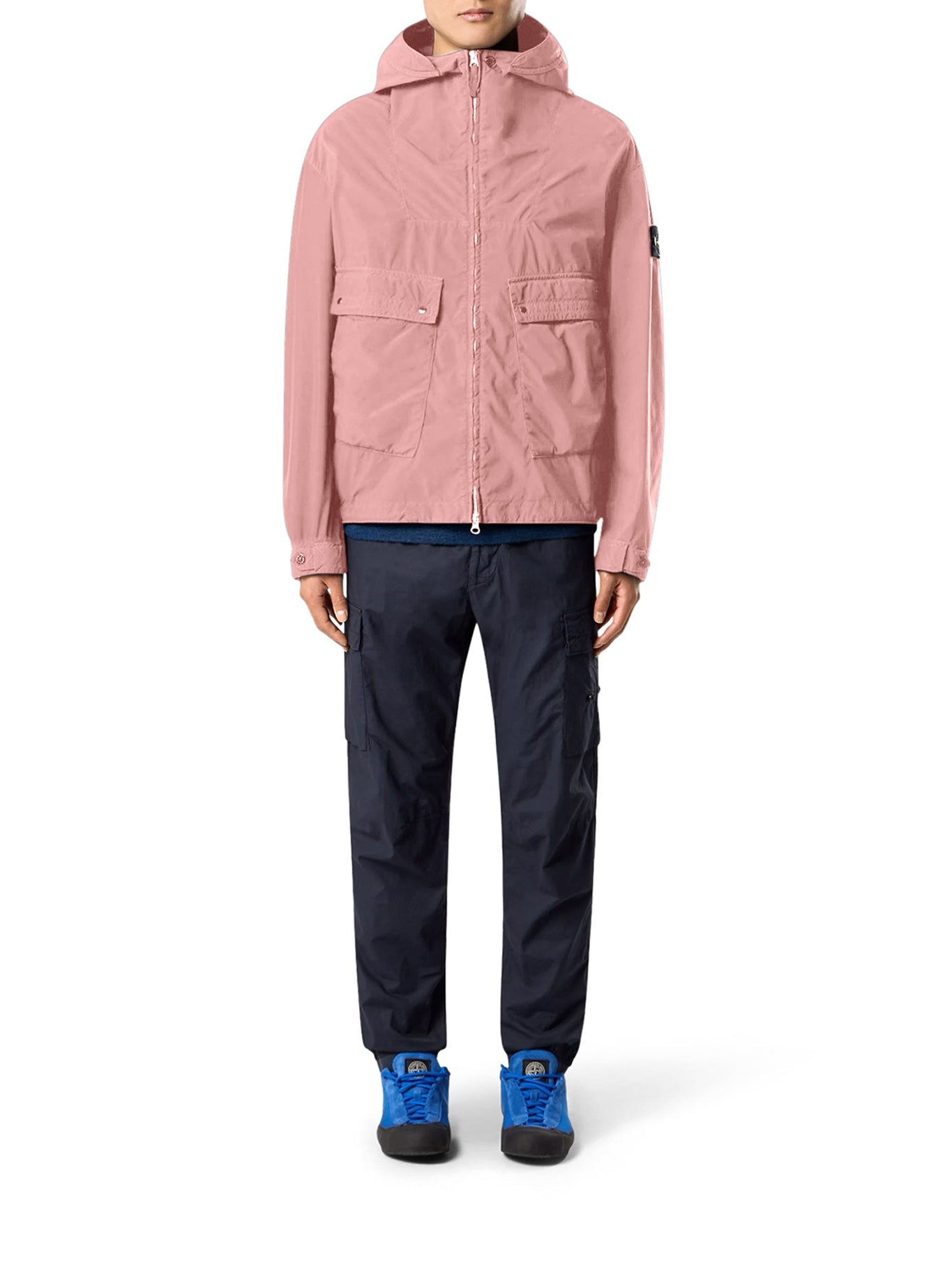 Hooded Jacket In Drop-Resistant Technical Fabric Stone island оригінал – Купити в Україні – вид ззаду