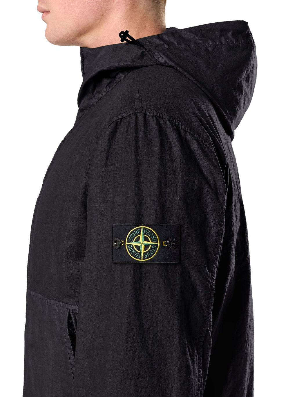 Оригінальна Technical Fabric Jacket With Hood And Zip Stone island – збільшений вид