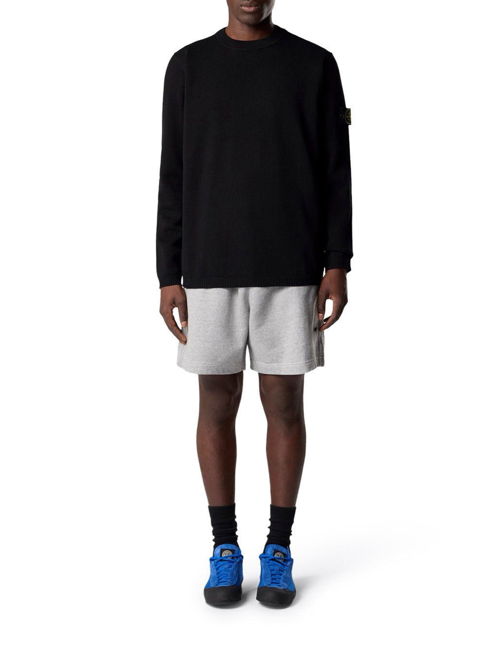Оригінальна Loose Fit Ribbed Crew Neck Sweater Stone island – вид ззаду