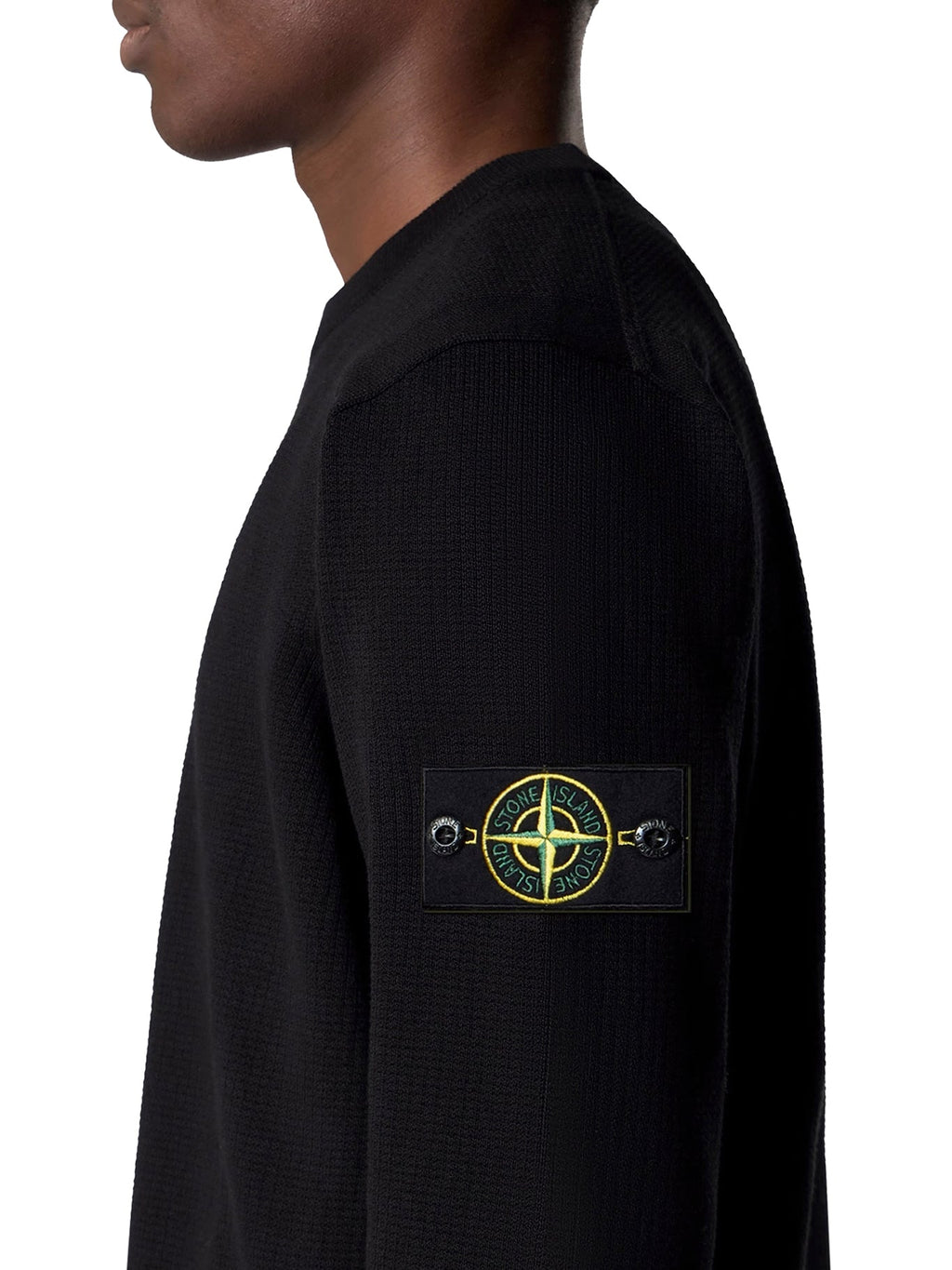 Оригінальна Loose Fit Ribbed Crew Neck Sweater Stone island – збільшений вид