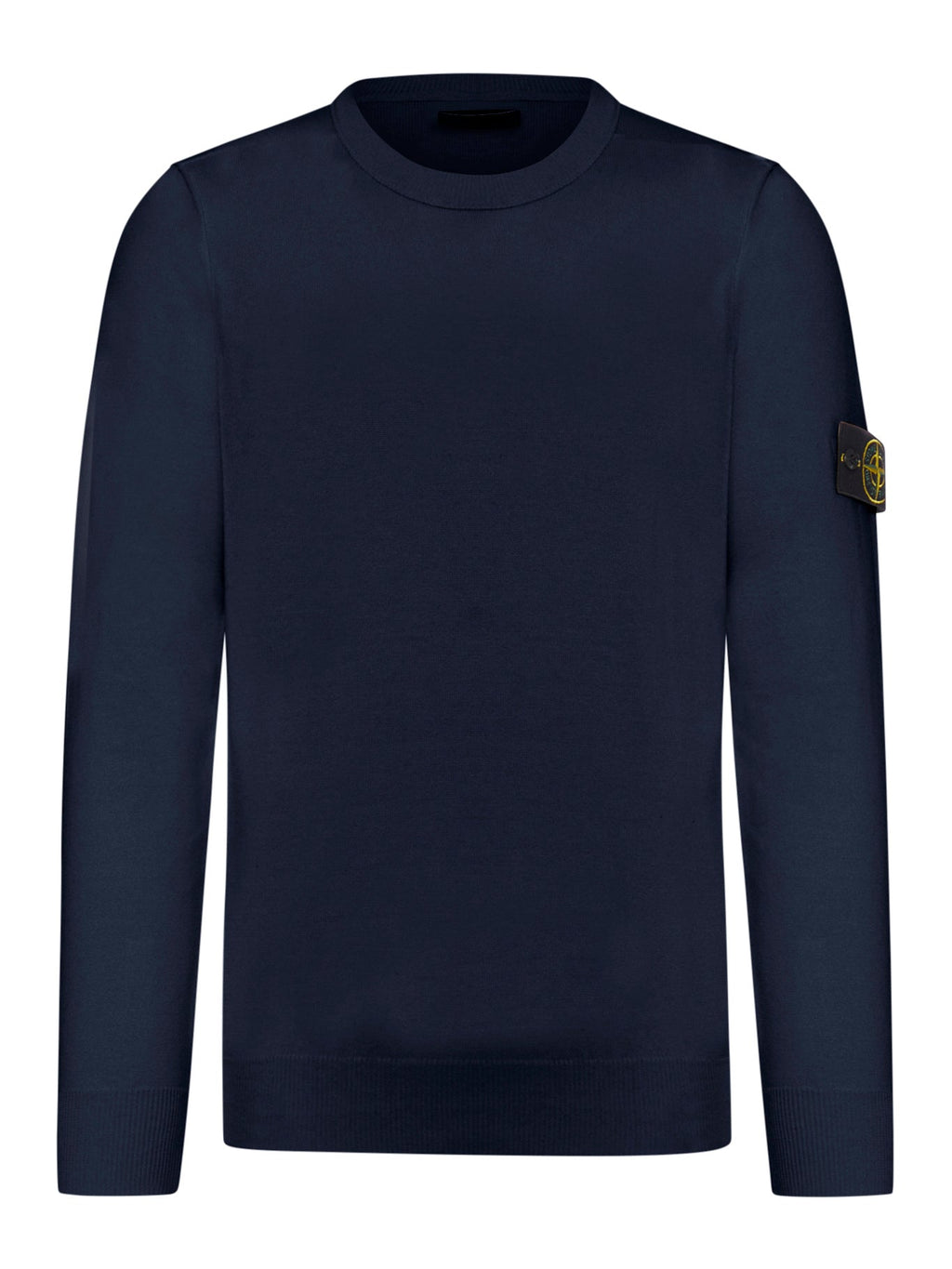 Crew Neck Sweater With Badge, Navy Blue Stone island оригінал – Купити в Україні – боковий вид
