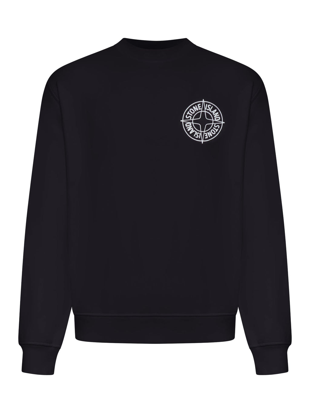 Crew Neck Sweatshirt With Outline Compass Print Stone island оригінал – Купити в Україні – боковий вид