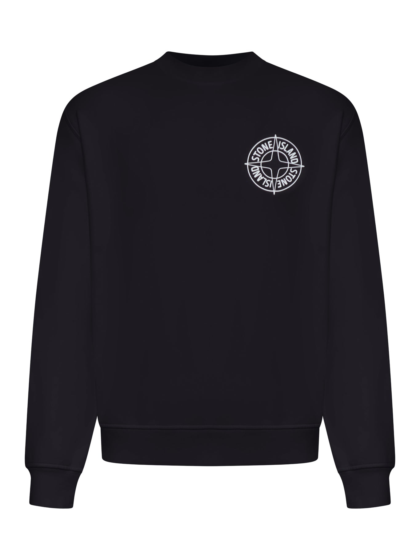 Crew Neck Sweatshirt With Outline Compass Print Stone island оригінал – Купити в Україні – боковий вид