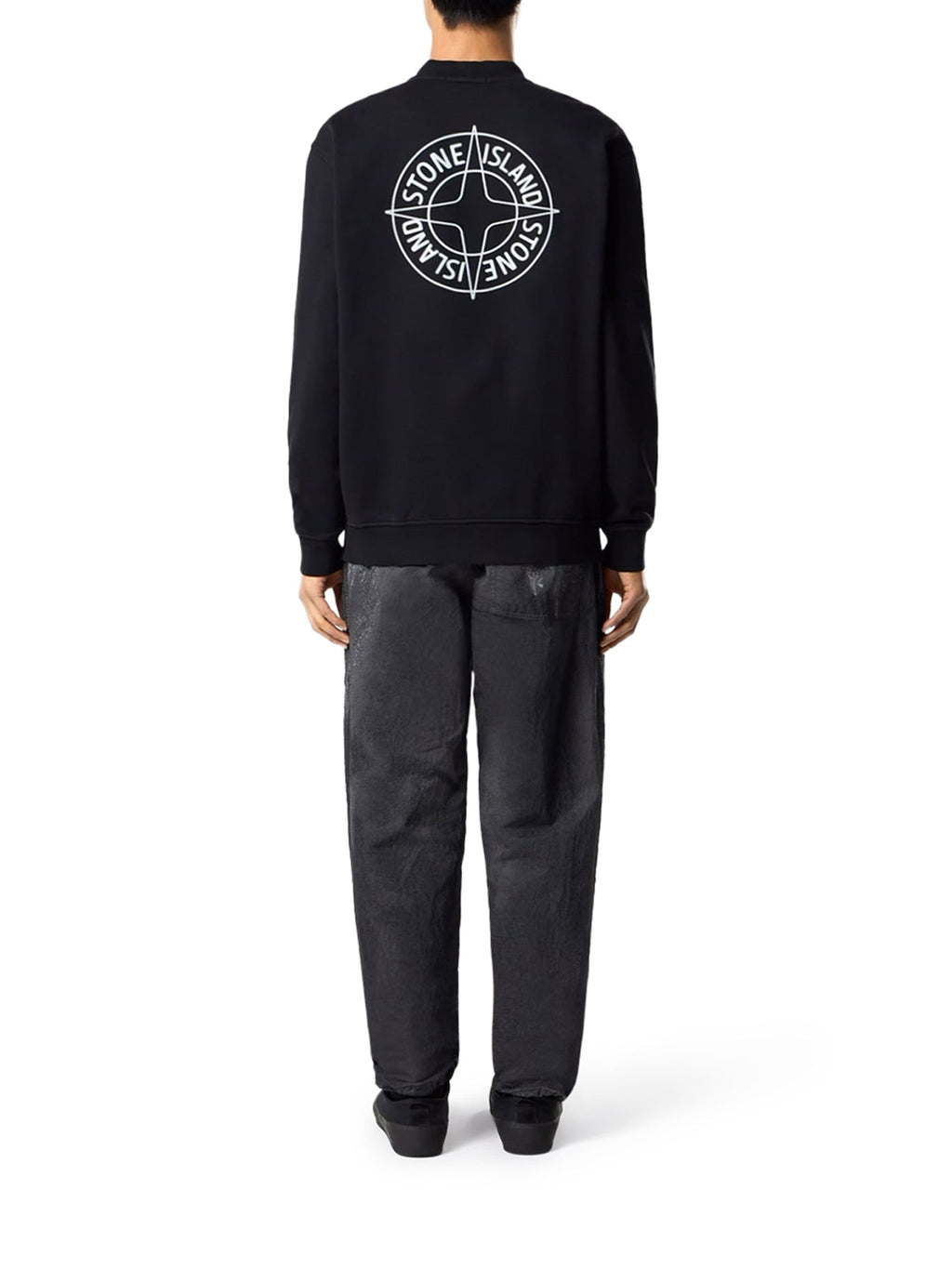 Crew Neck Sweatshirt With Outline Compass Print Stone island оригінал – Купити в Україні – детальний вид
