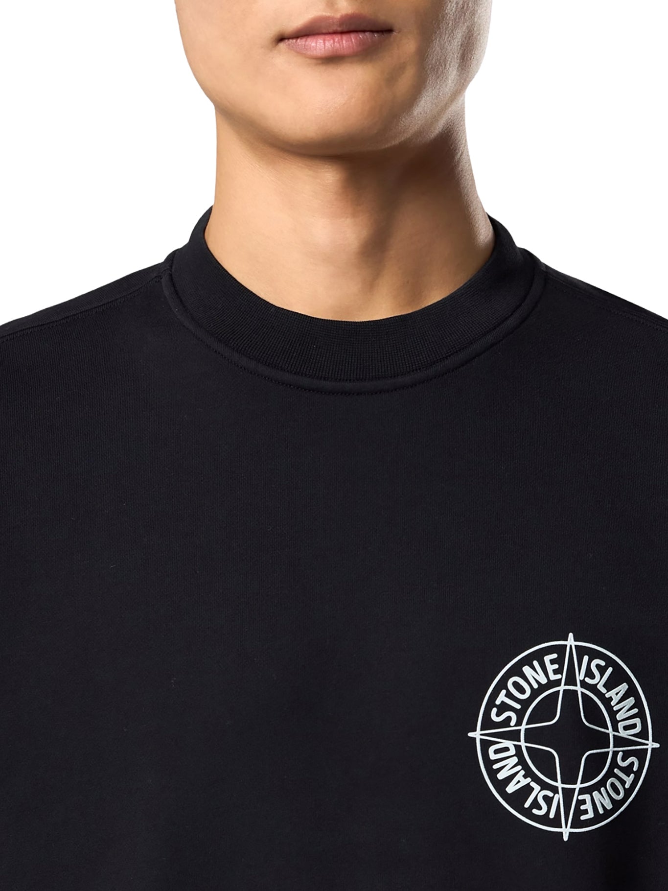 Crew Neck Sweatshirt With Outline Compass Print Stone island оригінал – Купити в Україні – збільшений вид