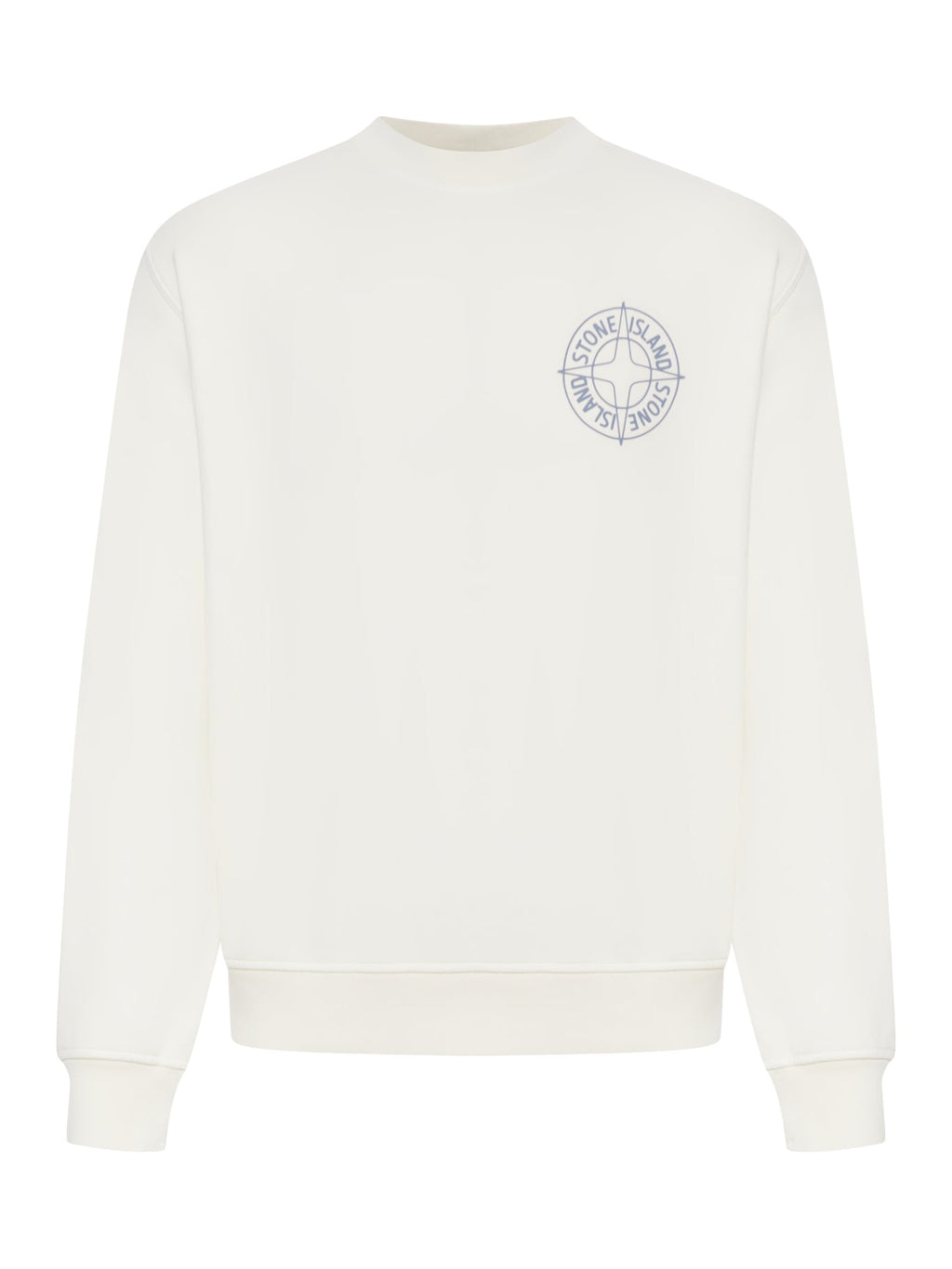 Crew Neck Sweatshirt With Outline Compass Print Stone island оригінал – Купити в Україні – боковий вид