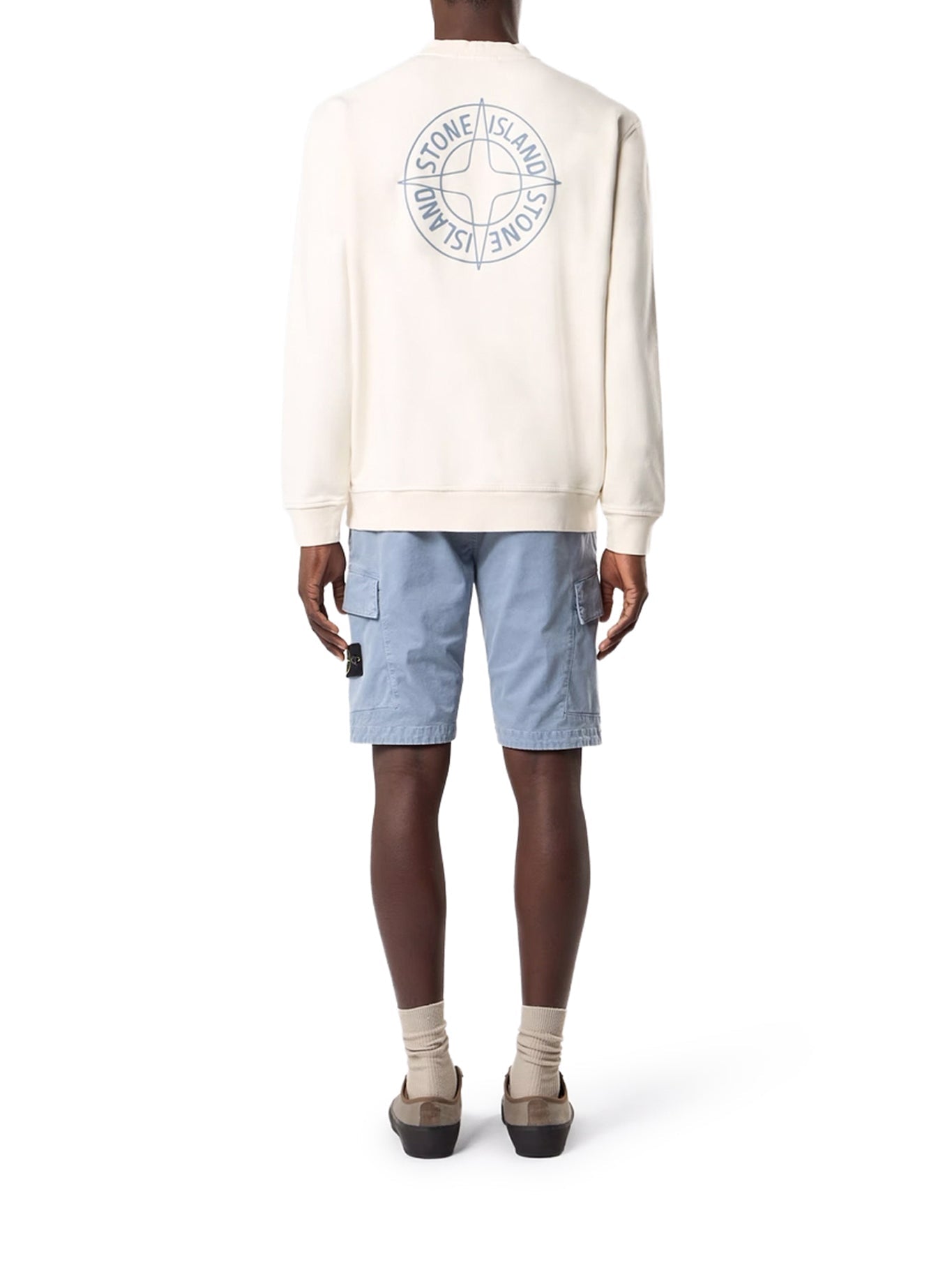 Crew Neck Sweatshirt With Outline Compass Print Stone island оригінал – Купити в Україні – детальний вид