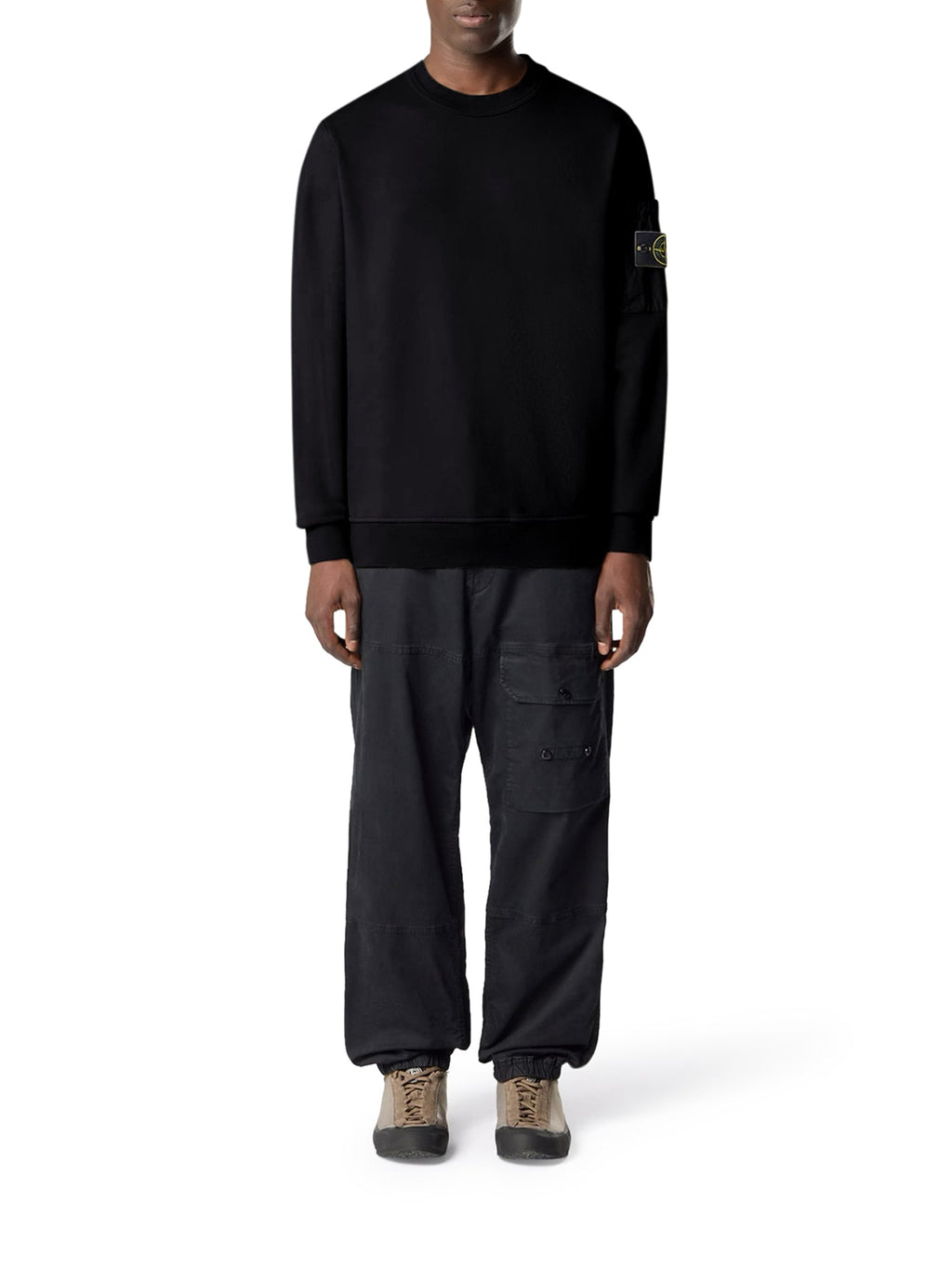 Оригінальна Regular Fit Crew Neck Sweatshirt With Seasonal Pocket Stone island – вид ззаду