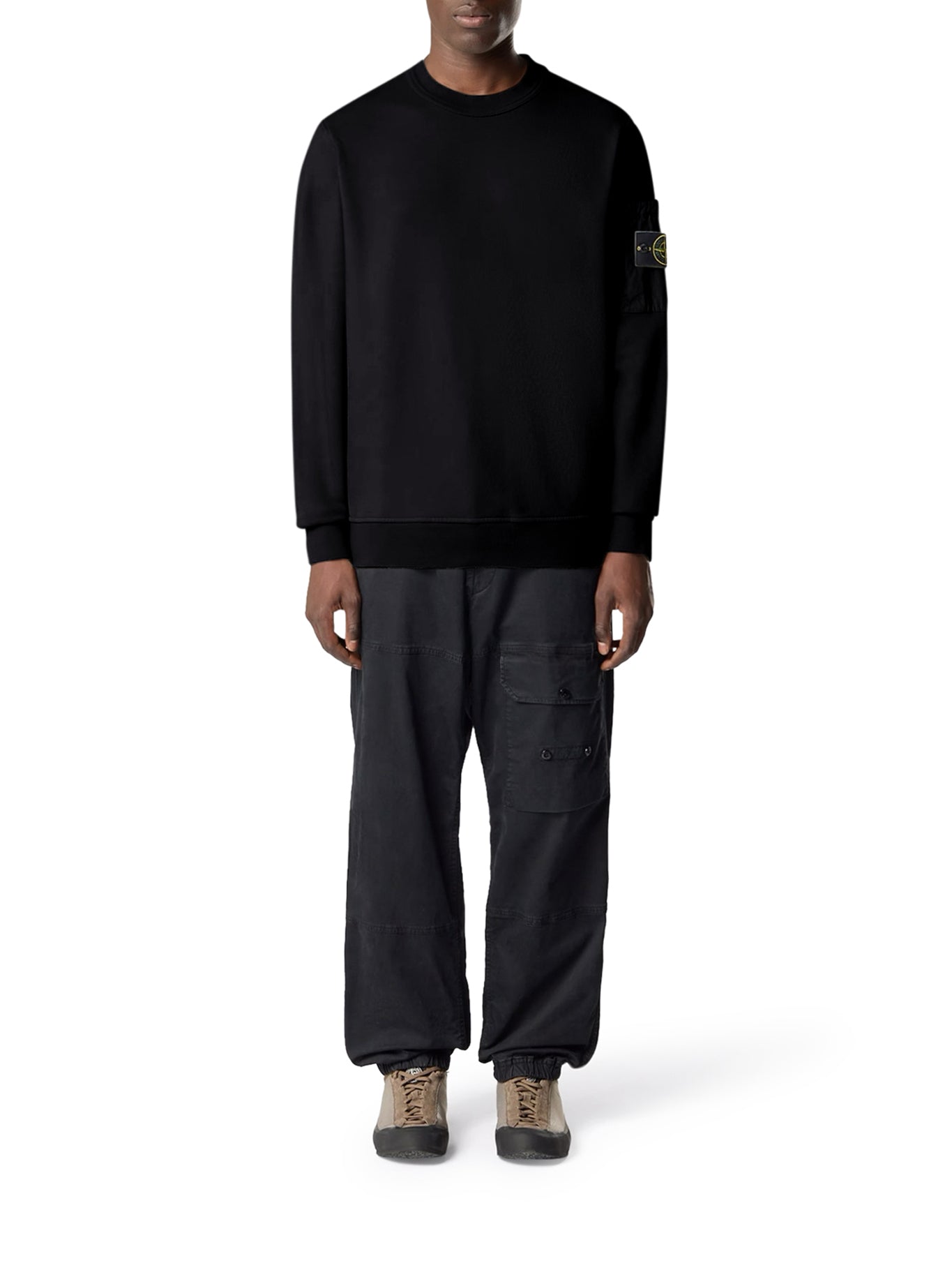Оригінальна Regular Fit Crew Neck Sweatshirt With Seasonal Pocket Stone island – вид ззаду
