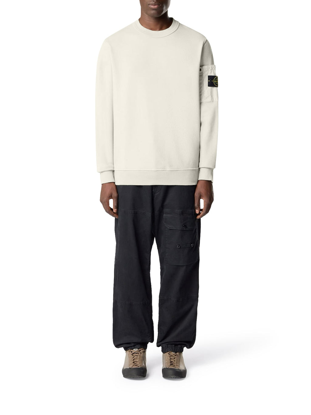Оригінальна Regular Fit Crew Neck Sweatshirt With Seasonal Pocket Stone island – вид ззаду