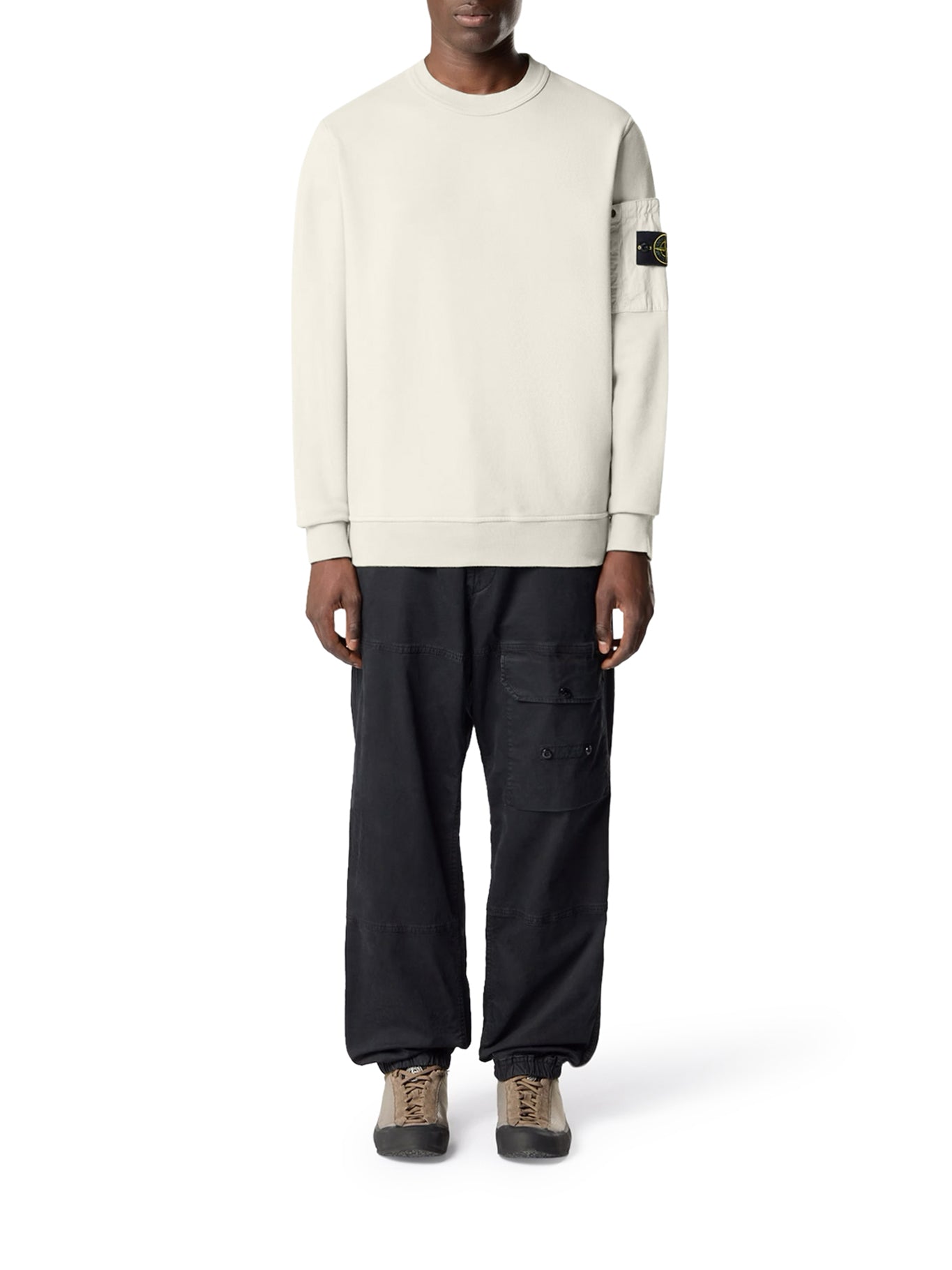 Оригінальна Regular Fit Crew Neck Sweatshirt With Seasonal Pocket Stone island – вид ззаду