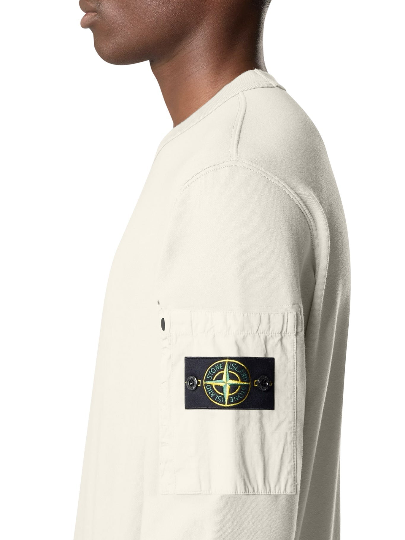 Оригінальна Regular Fit Crew Neck Sweatshirt With Seasonal Pocket Stone island – збільшений вид