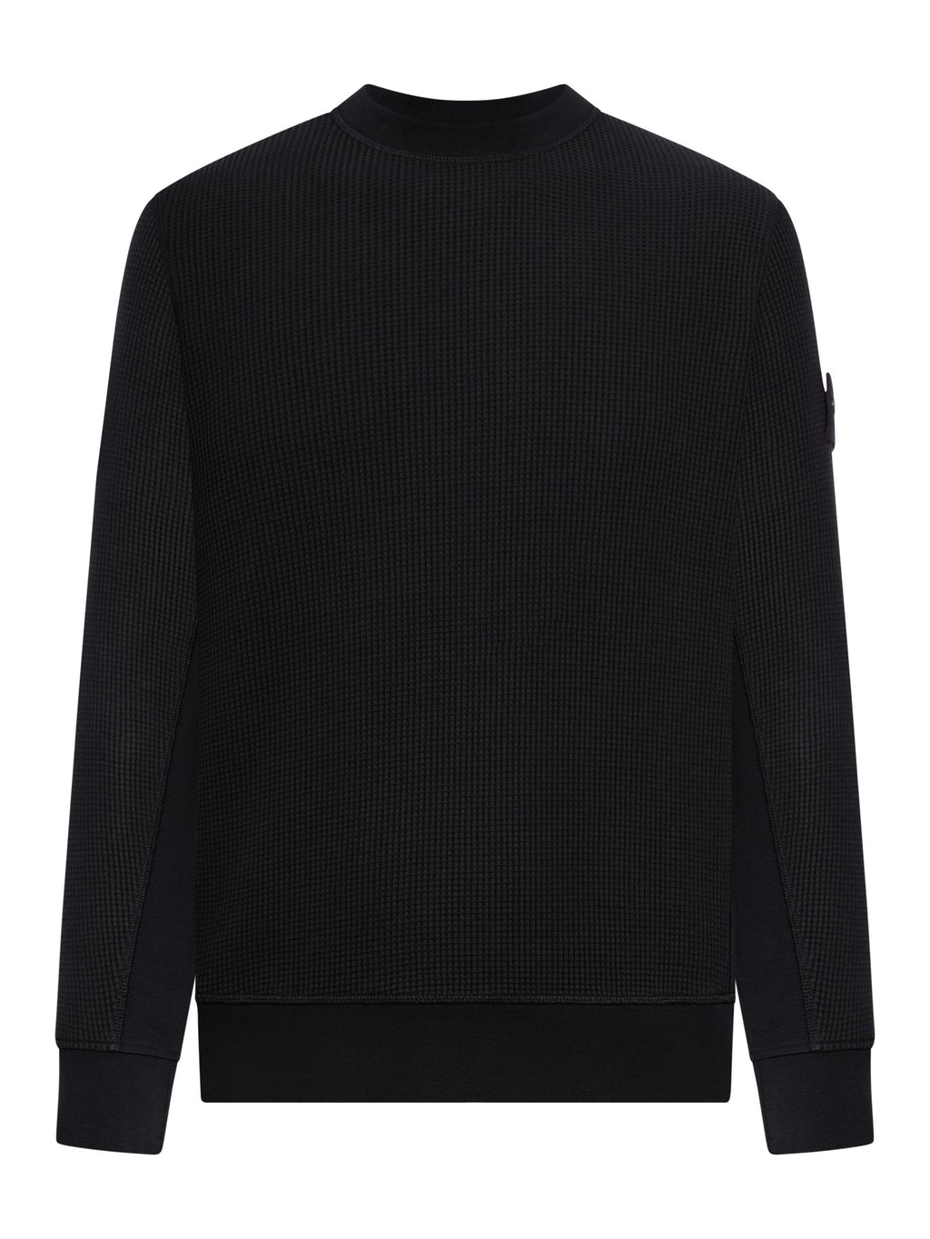 Crew Neck Sweatshirt In Organic Cotton With Honeycomb Workmanship Stone island – Гарантія оригінальності – боковий вид
