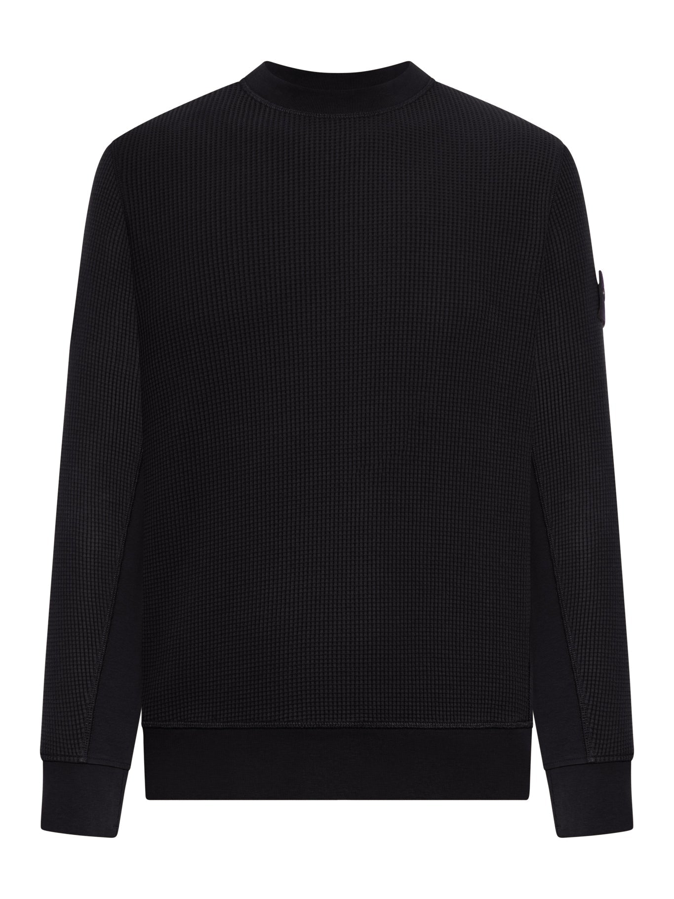 Crew Neck Sweatshirt In Organic Cotton With Honeycomb Workmanship Stone island – Гарантія оригінальності – боковий вид