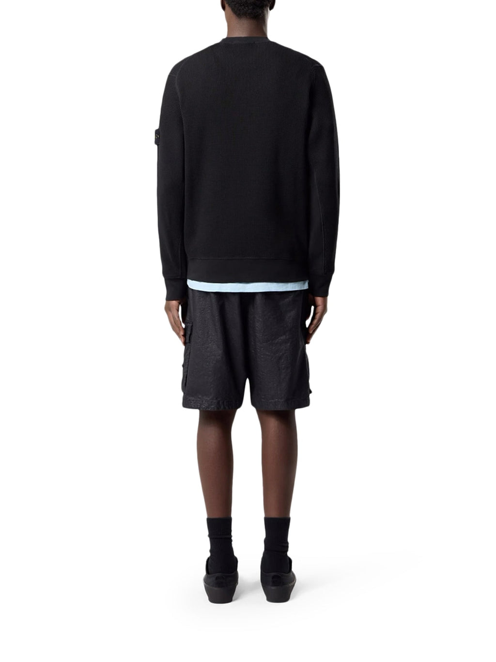 Crew Neck Sweatshirt In Organic Cotton With Honeycomb Workmanship Stone island – Гарантія оригінальності – збільшений вид