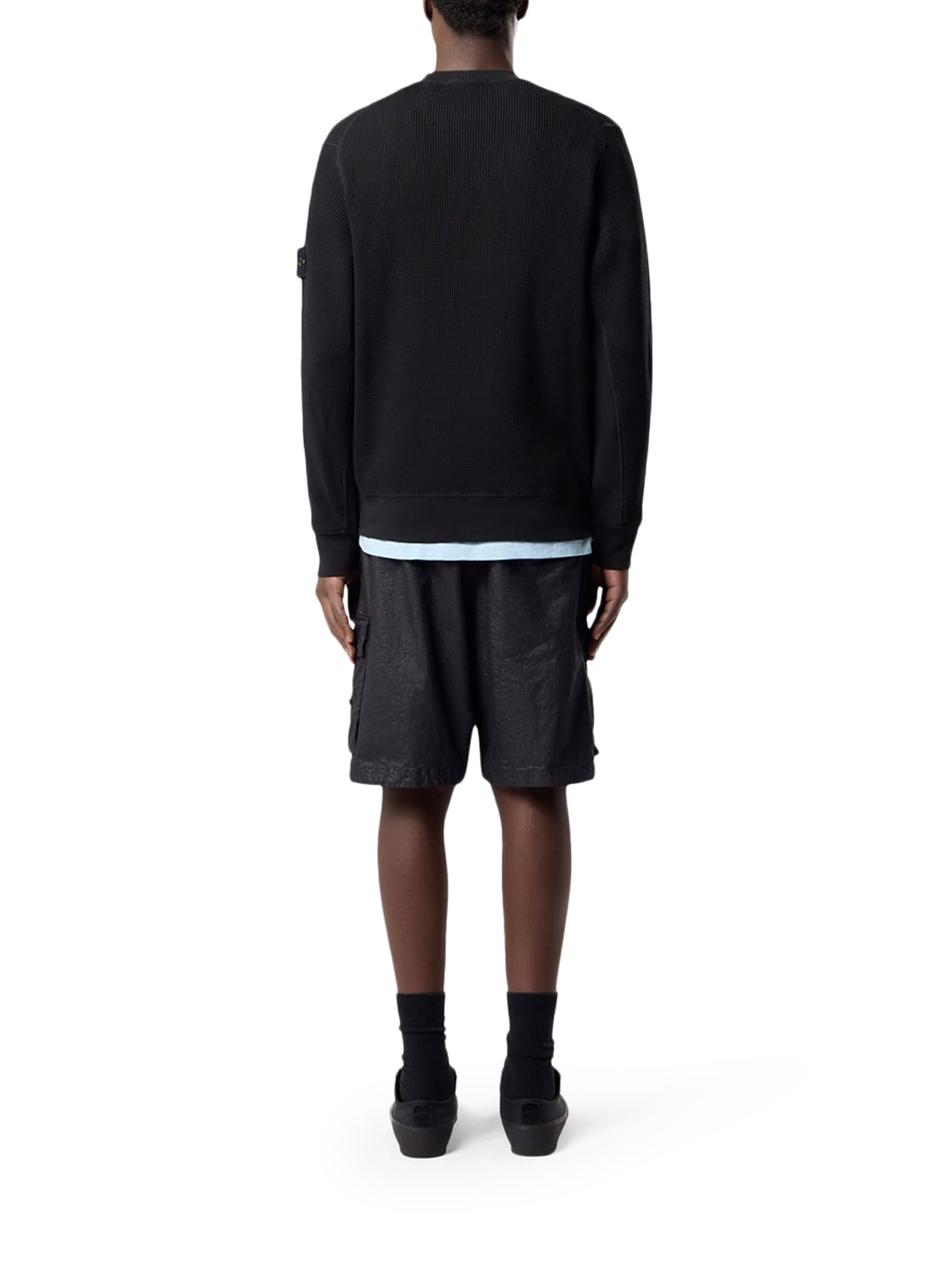 Crew Neck Sweatshirt In Organic Cotton With Honeycomb Workmanship Stone island – Гарантія оригінальності – збільшений вид