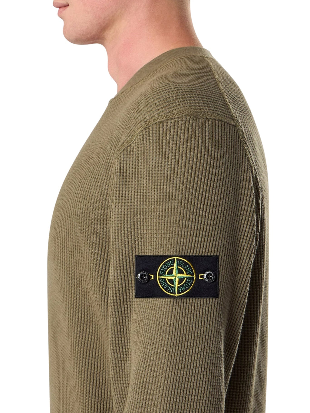 Crew Neck Sweatshirt In Organic Cotton With Honeycomb Workmanship Stone island – Гарантія оригінальності – збільшений вид