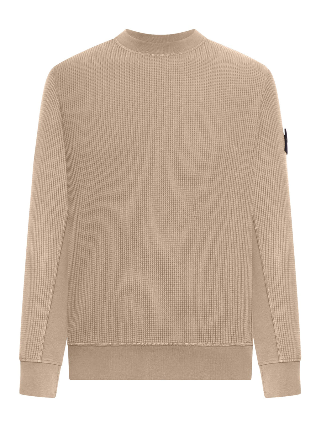 Crew Neck Sweatshirt In Organic Cotton With Honeycomb Workmanship Stone island – Гарантія оригінальності – боковий вид