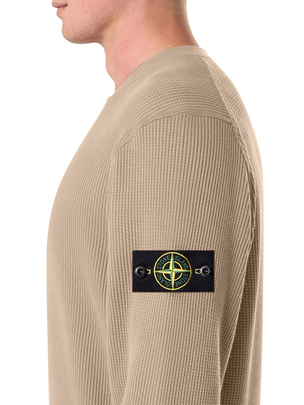 Crew Neck Sweatshirt In Organic Cotton With Honeycomb Workmanship Stone island – Гарантія оригінальності – збільшений вид