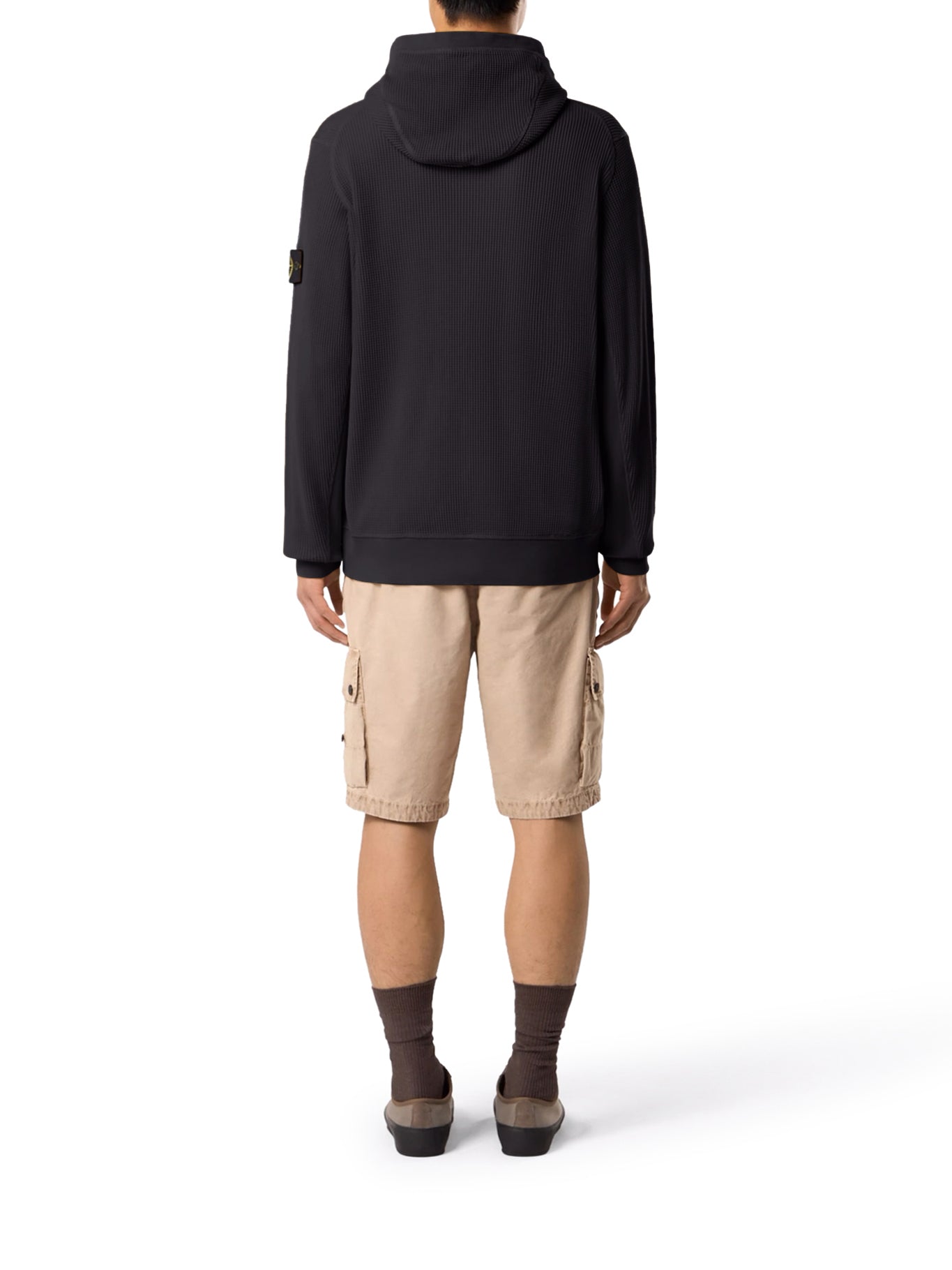 Cotton Zip-Up Sweater With Hood And Ghost Badge Stone island – Гарантія оригінальності – збільшений вид
