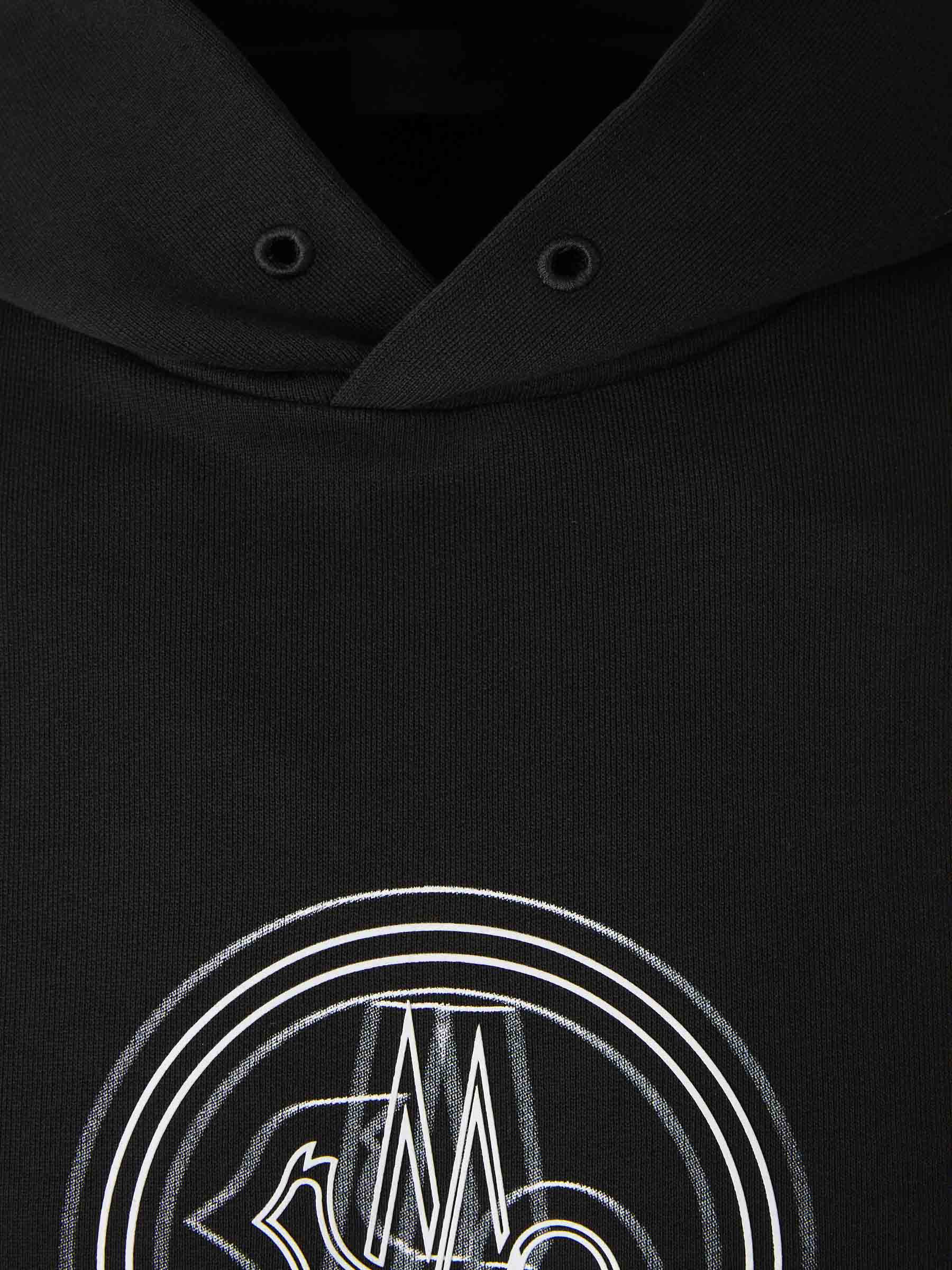 Logo Cotton Sweatshirt Moncler – Гарантія оригінальності – детальний вид - MONCLER
