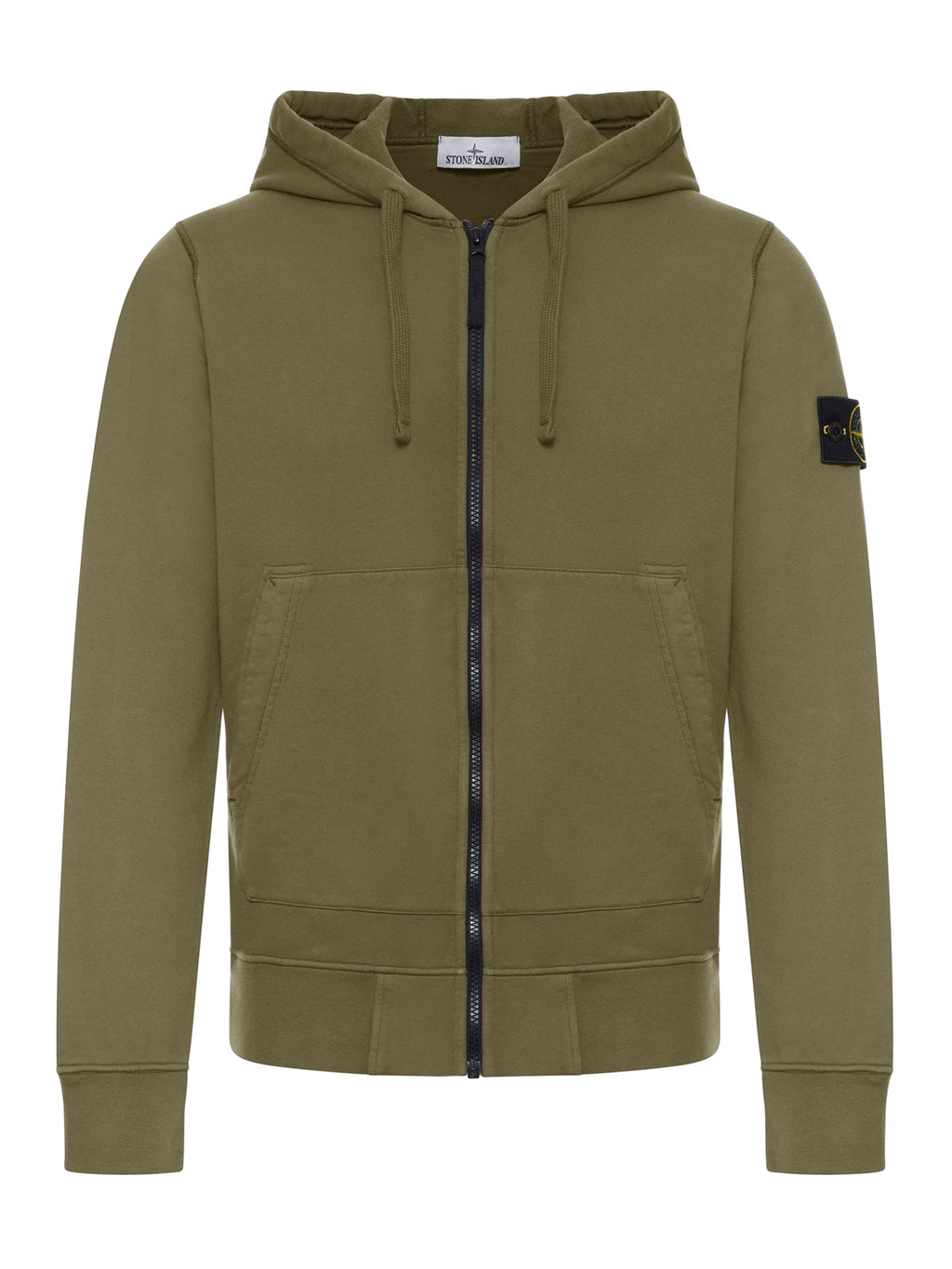 Organic Cotton Zip-Up Hoodie Stone island – Гарантія оригінальності – боковий вид