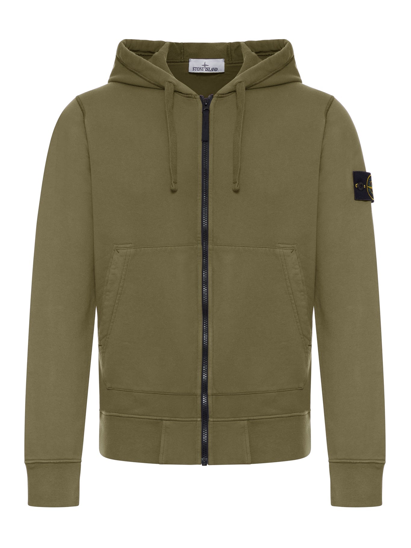 Organic Cotton Zip-Up Hoodie Stone island – Гарантія оригінальності – боковий вид