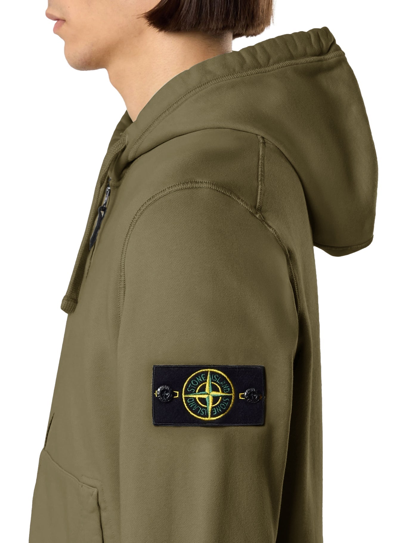 Organic Cotton Zip-Up Hoodie Stone island – Гарантія оригінальності – збільшений вид