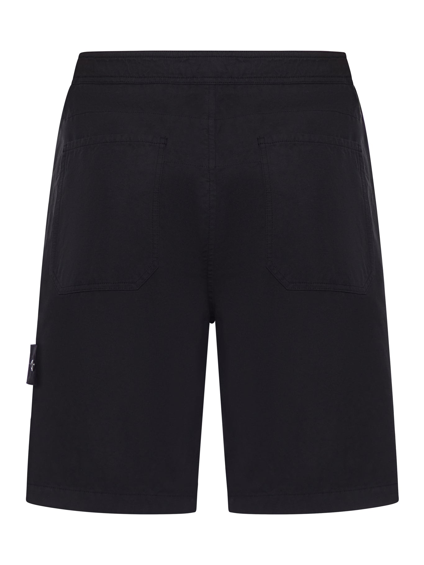 Оригінальна Cotton Bermuda Shorts With Iconic Badge Applied Stone island – вид ззаду