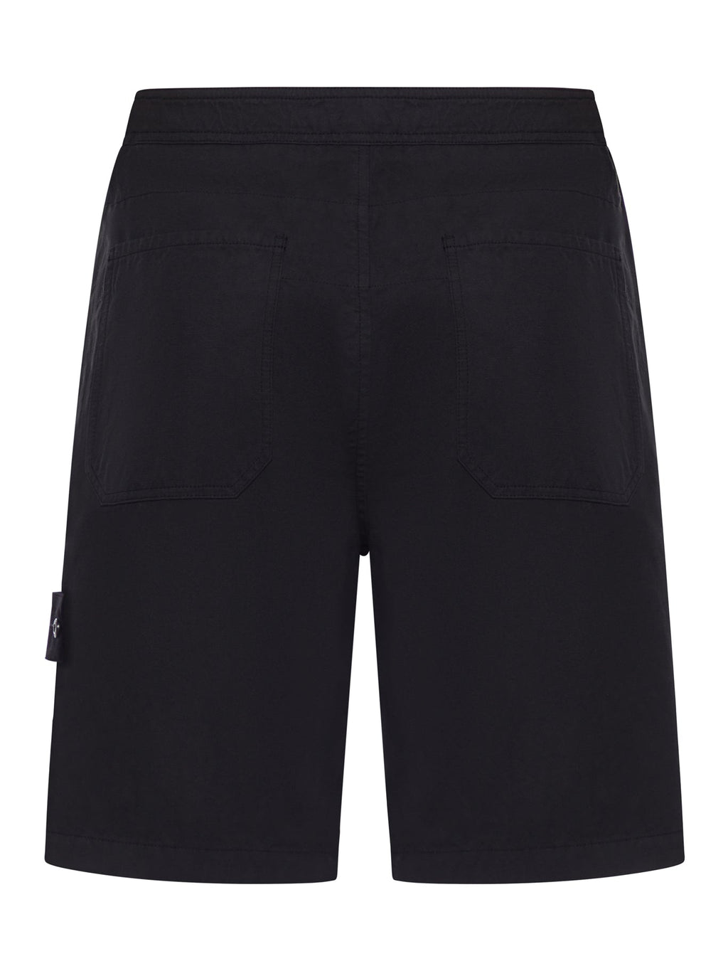 Оригінальна Cotton Bermuda Shorts With Iconic Badge Applied Stone island – вид ззаду
