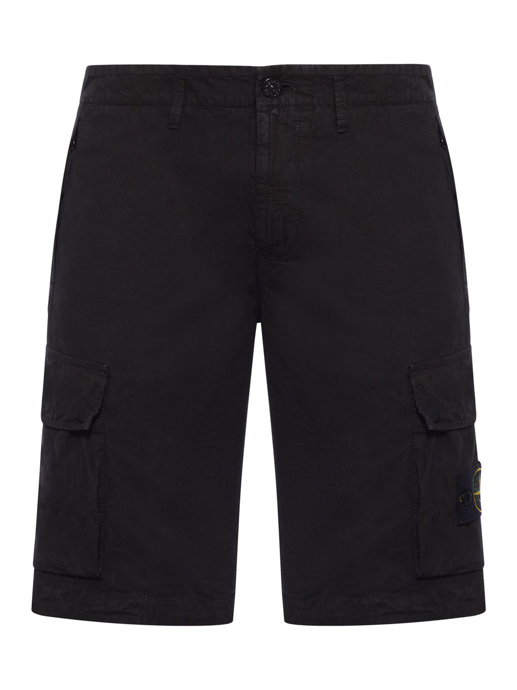 Slim Fit Cargo Shorts In Cotton Stone island оригінал – Купити в Україні – боковий вид