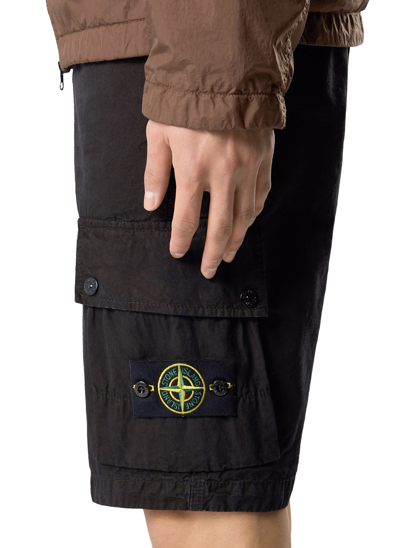 Slim Fit Cargo Shorts In Cotton Stone island оригінал – Купити в Україні – збільшений вид