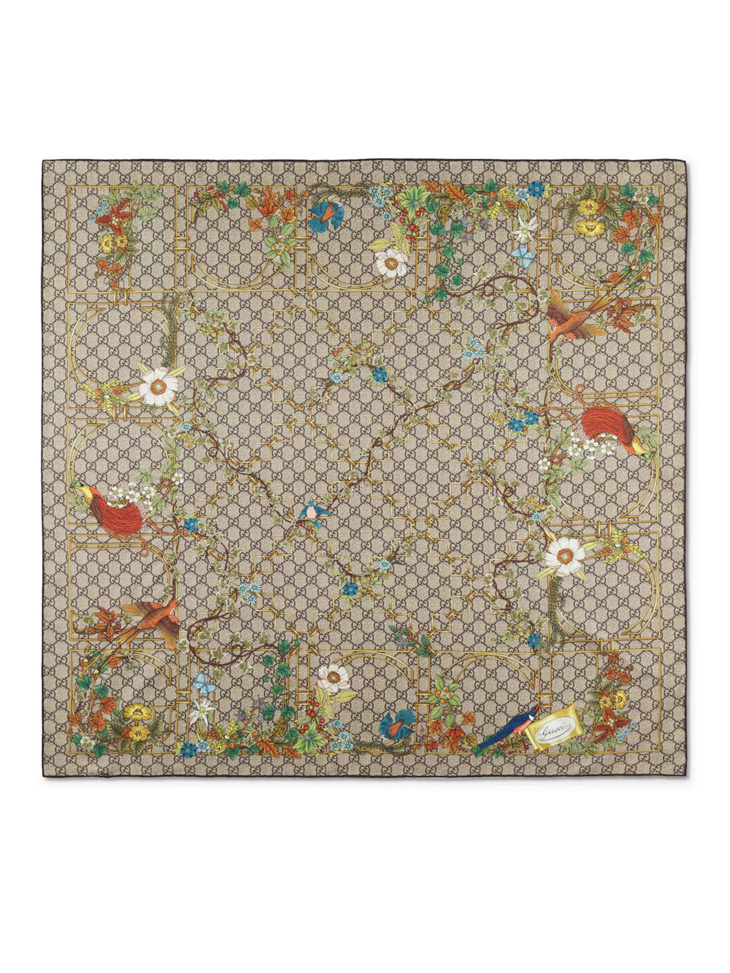 Оригінальна Printed Silk Twill Scarf Gucci – боковий вид