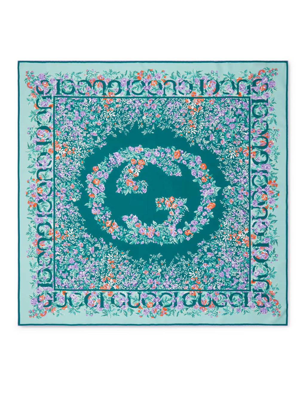 Оригінальна Printed Silk Twill Scarf Gucci – боковий вид