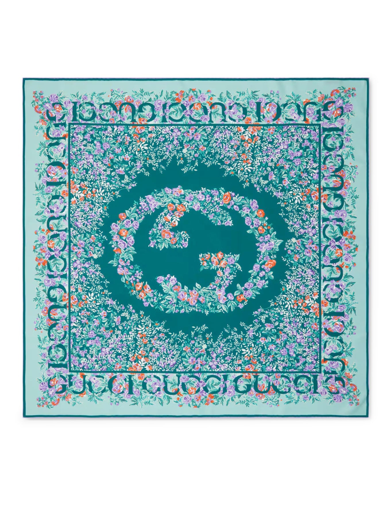Оригінальна Printed Silk Twill Scarf Gucci – боковий вид