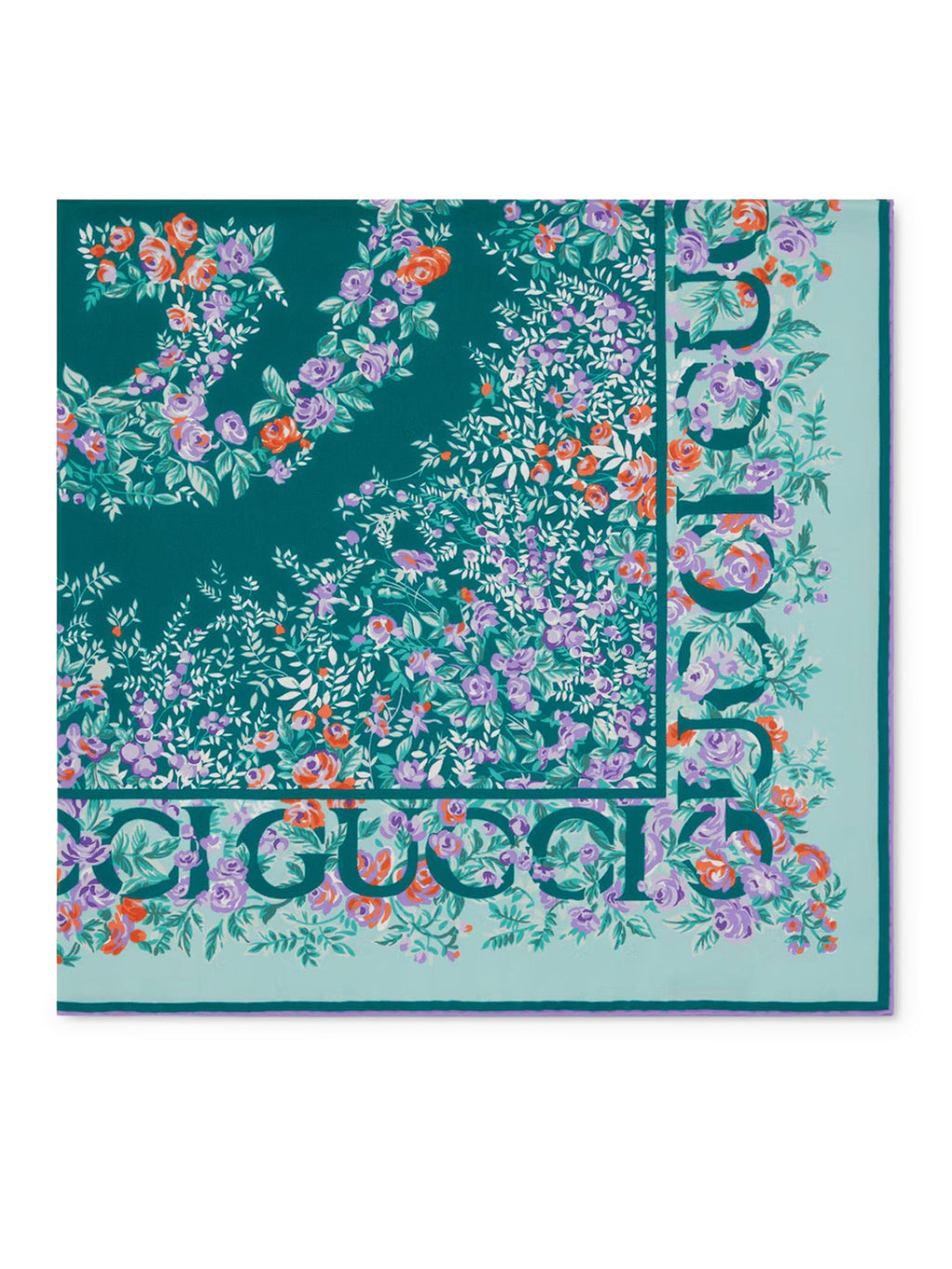 Оригінальна Printed Silk Twill Scarf Gucci – вид ззаду