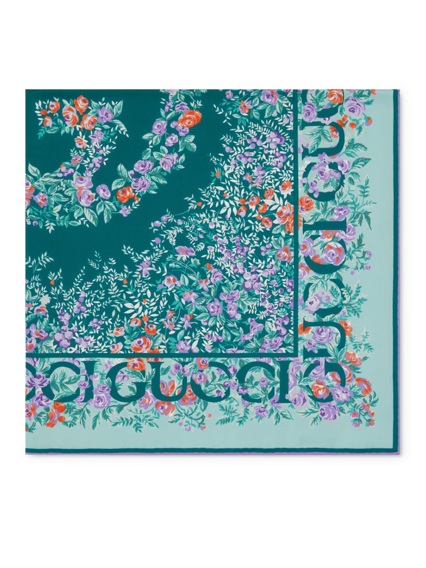 Оригінальна Printed Silk Twill Scarf Gucci – вид ззаду