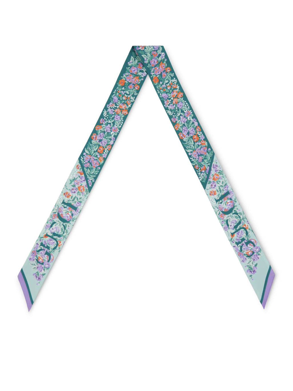 Printed Silk Twill Ribbon Gucci – Гарантія оригінальності – вид ззаду