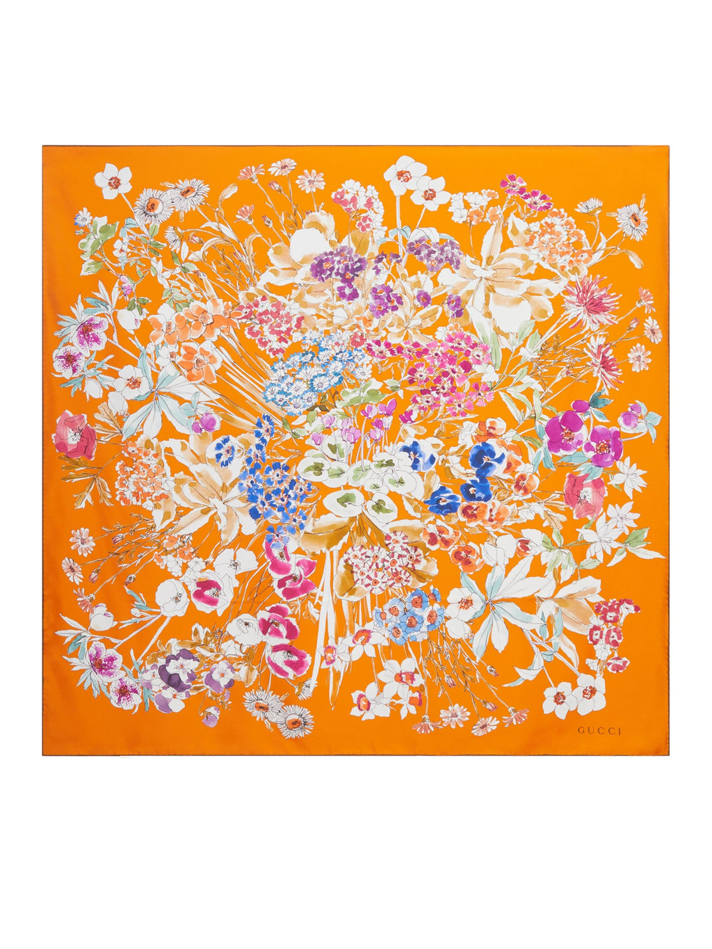 Оригінальна Printed Silk Twill Scarf Gucci – боковий вид