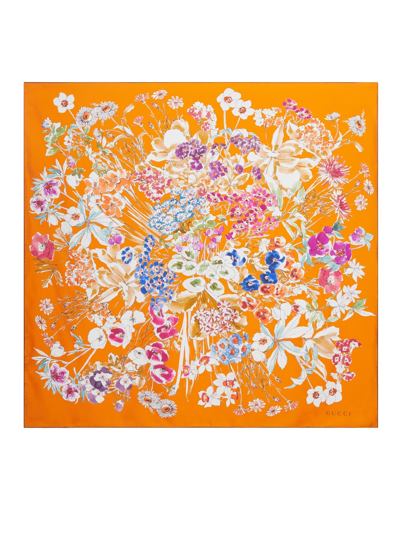 Оригінальна Printed Silk Twill Scarf Gucci – боковий вид