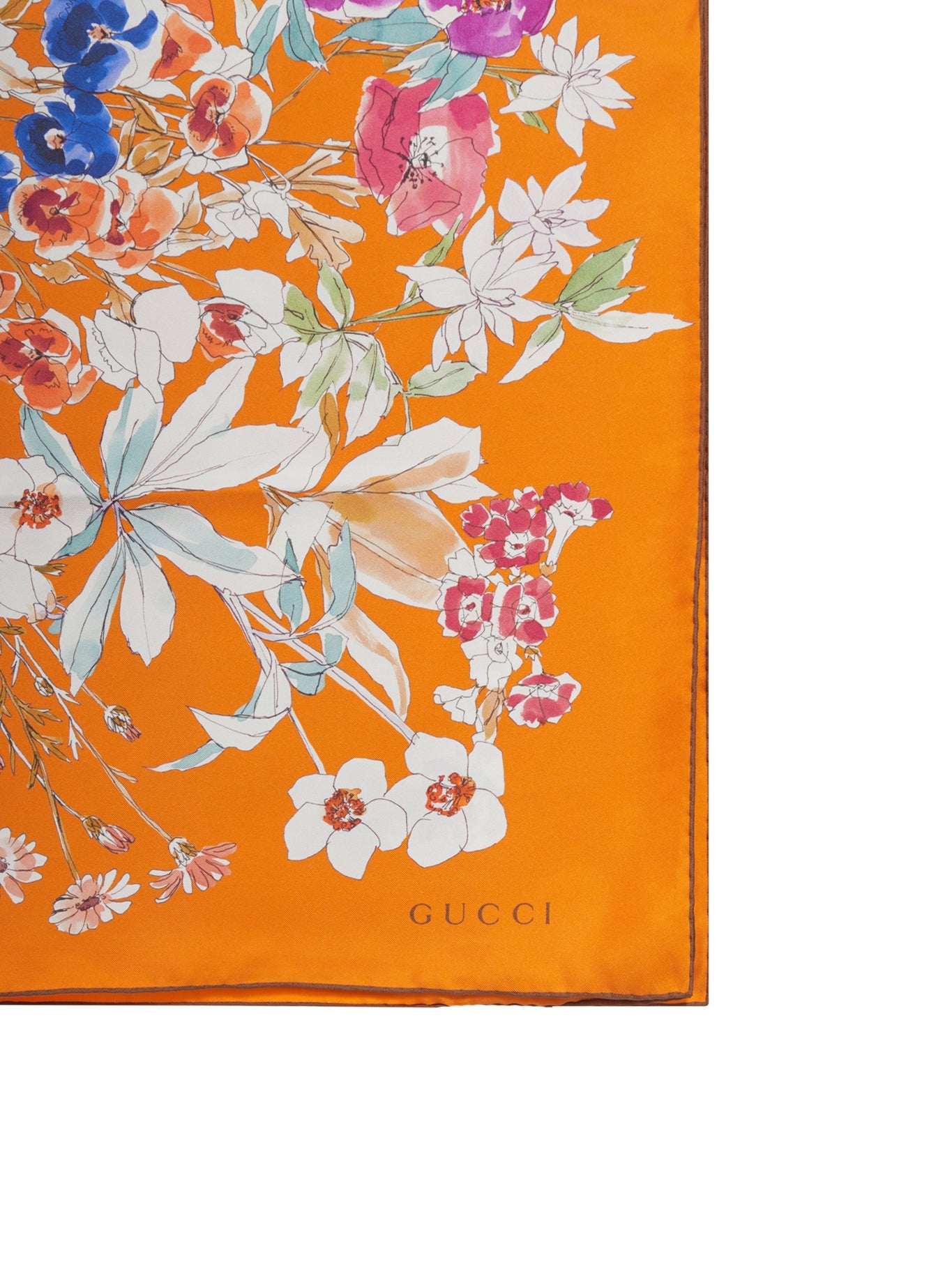 Оригінальна Printed Silk Twill Scarf Gucci – вид ззаду