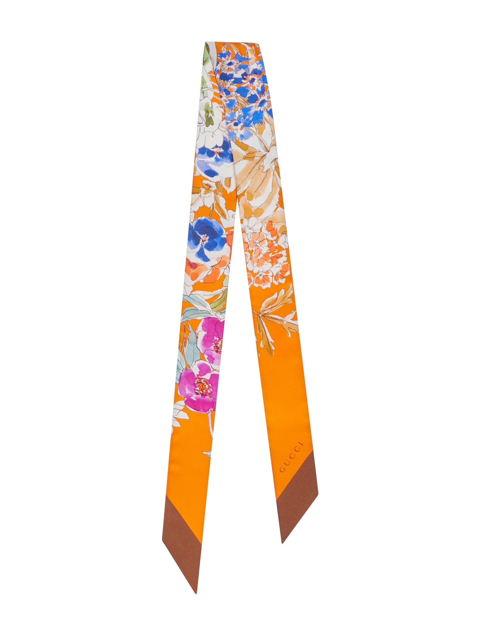 Printed Silk Twill Ribbon Gucci – Гарантія оригінальності – боковий вид