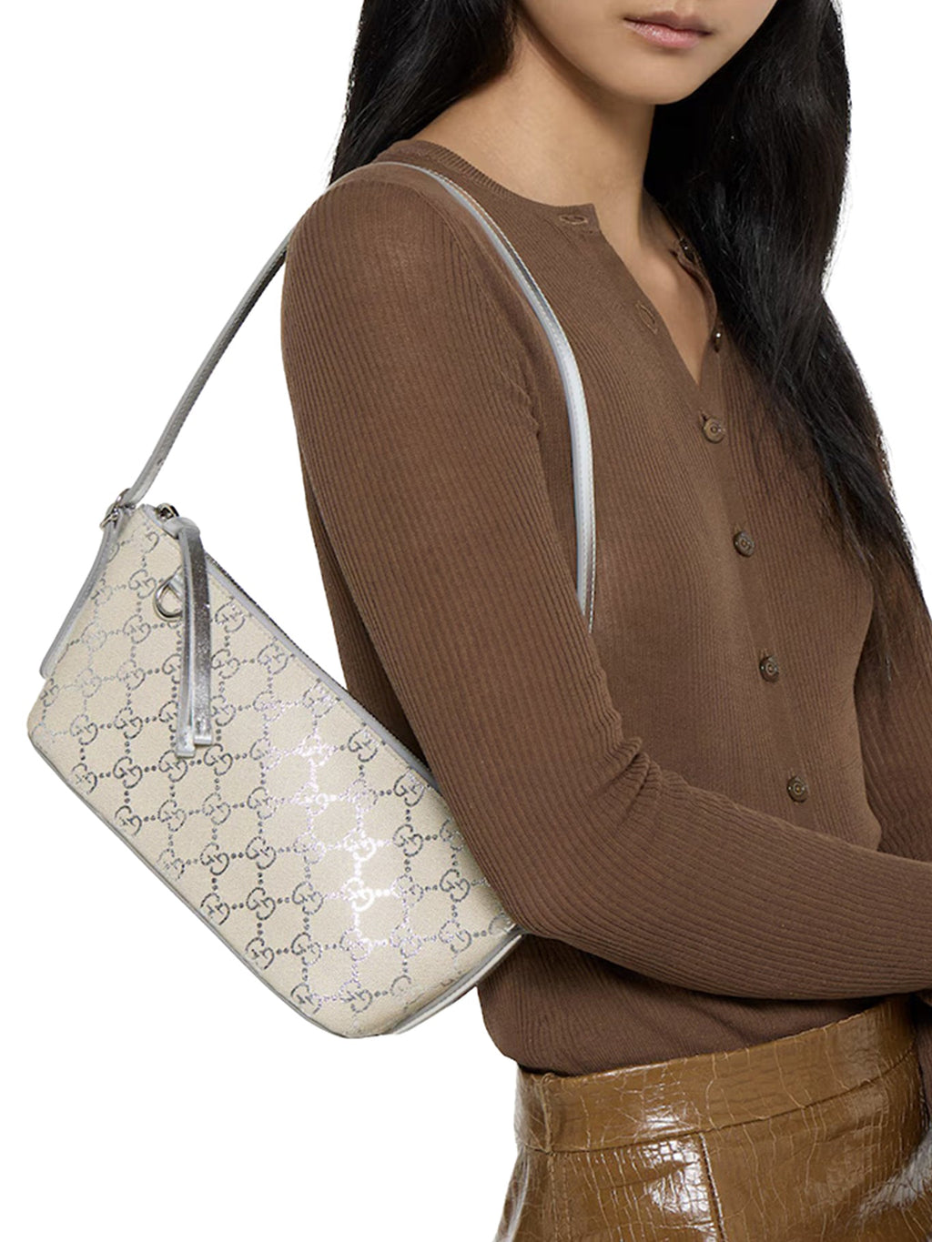 Оригінальна Small Gg Emblem Shoulder Bag Gucci – вид ззаду