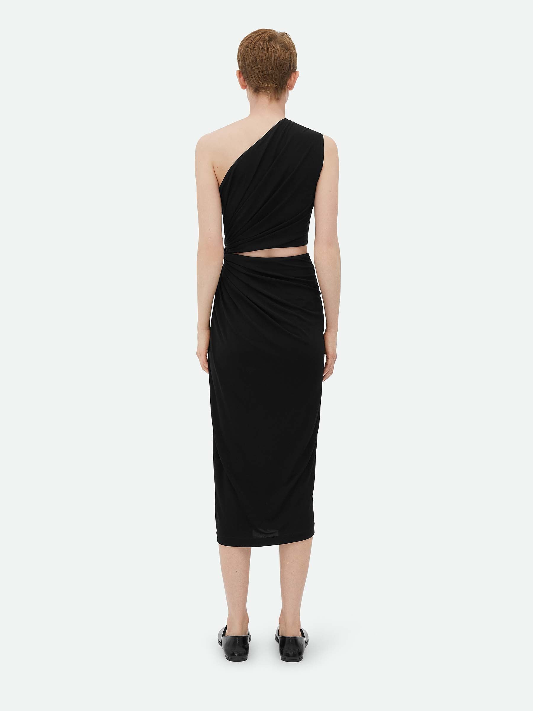 Оригінальна Viscose And Crepe MIDI Dress Bottega veneta – детальний вид