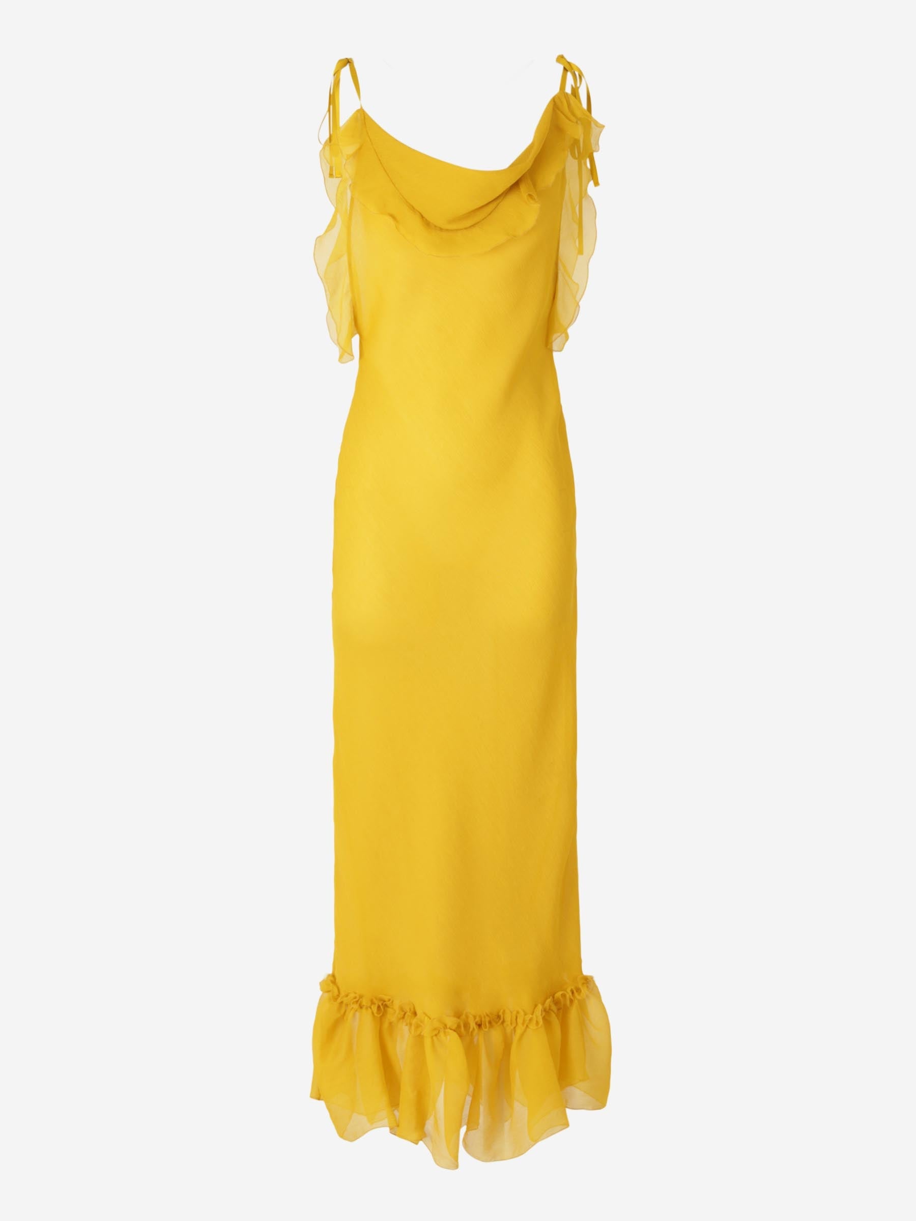 Оригінальна Silk Maxi Dress Saint laurent – боковий вид