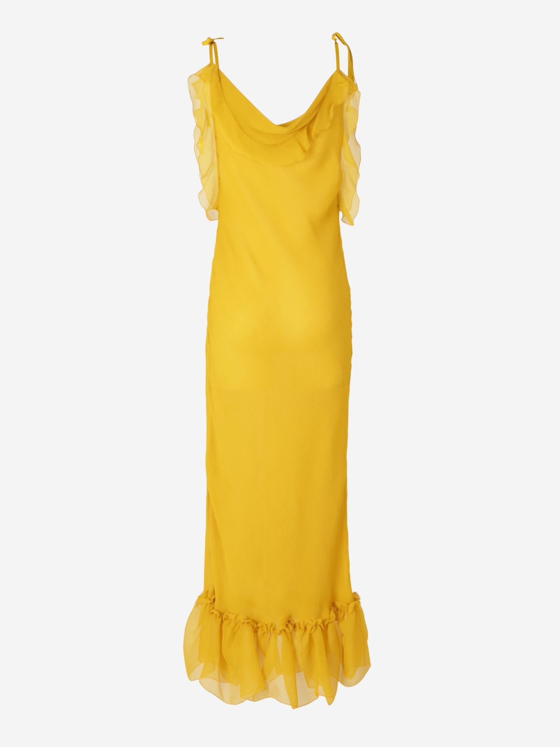 Оригінальна Silk Maxi Dress Saint laurent – вид ззаду