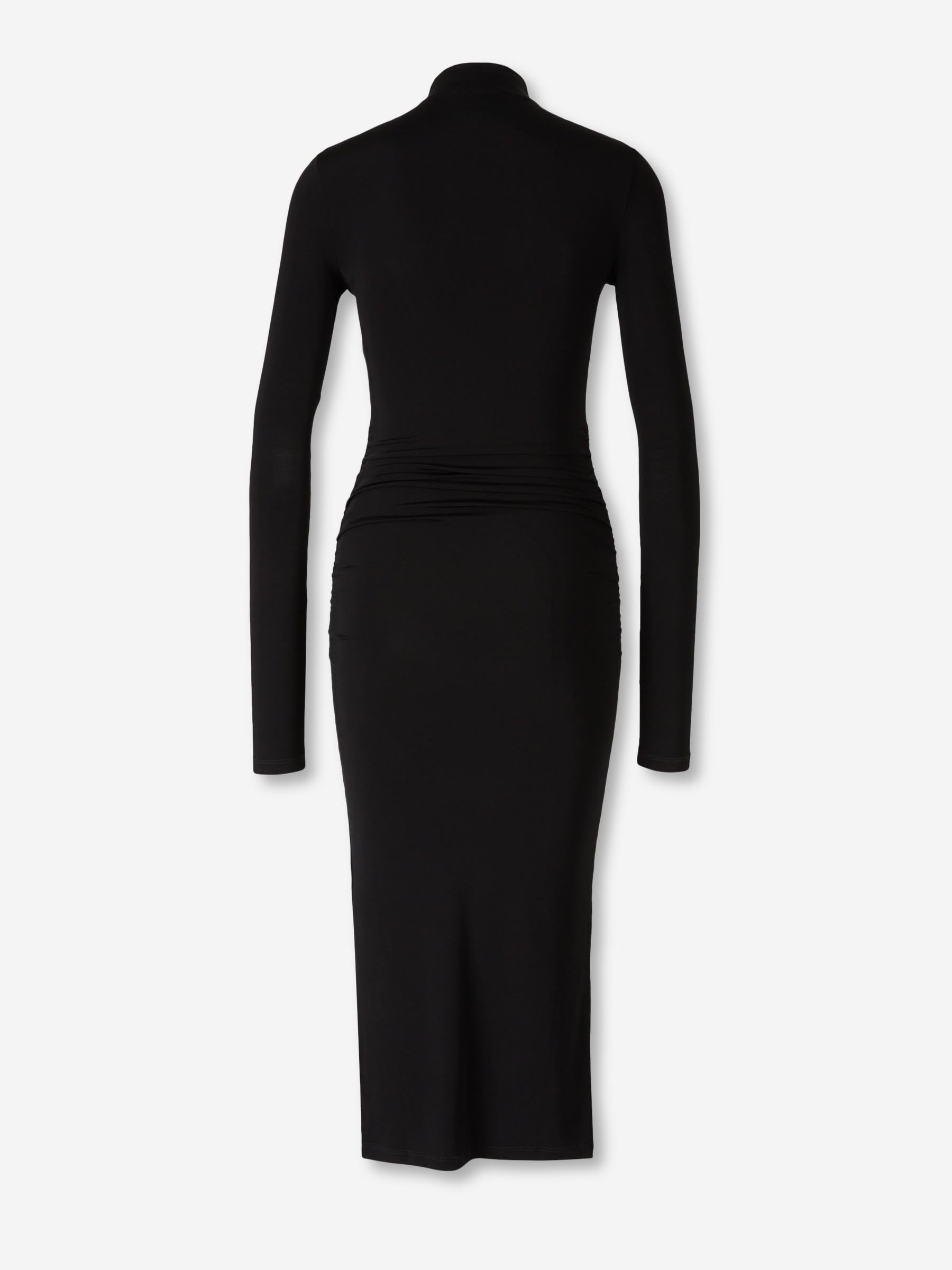 MIDI Dress Second Skin Off-white – Гарантія оригінальності – вид ззаду