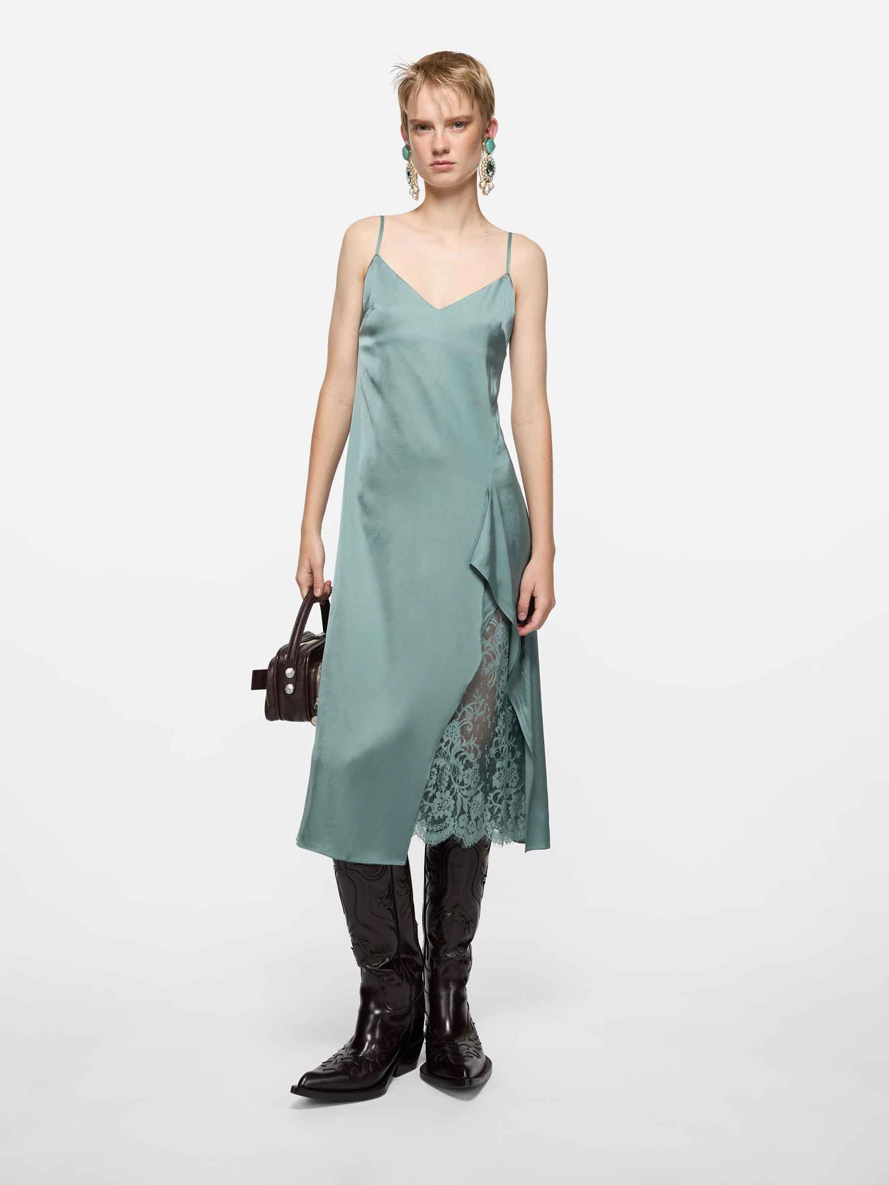 Satin MIDI Dress Acne studios оригінал – Купити в Україні – вид ззаду